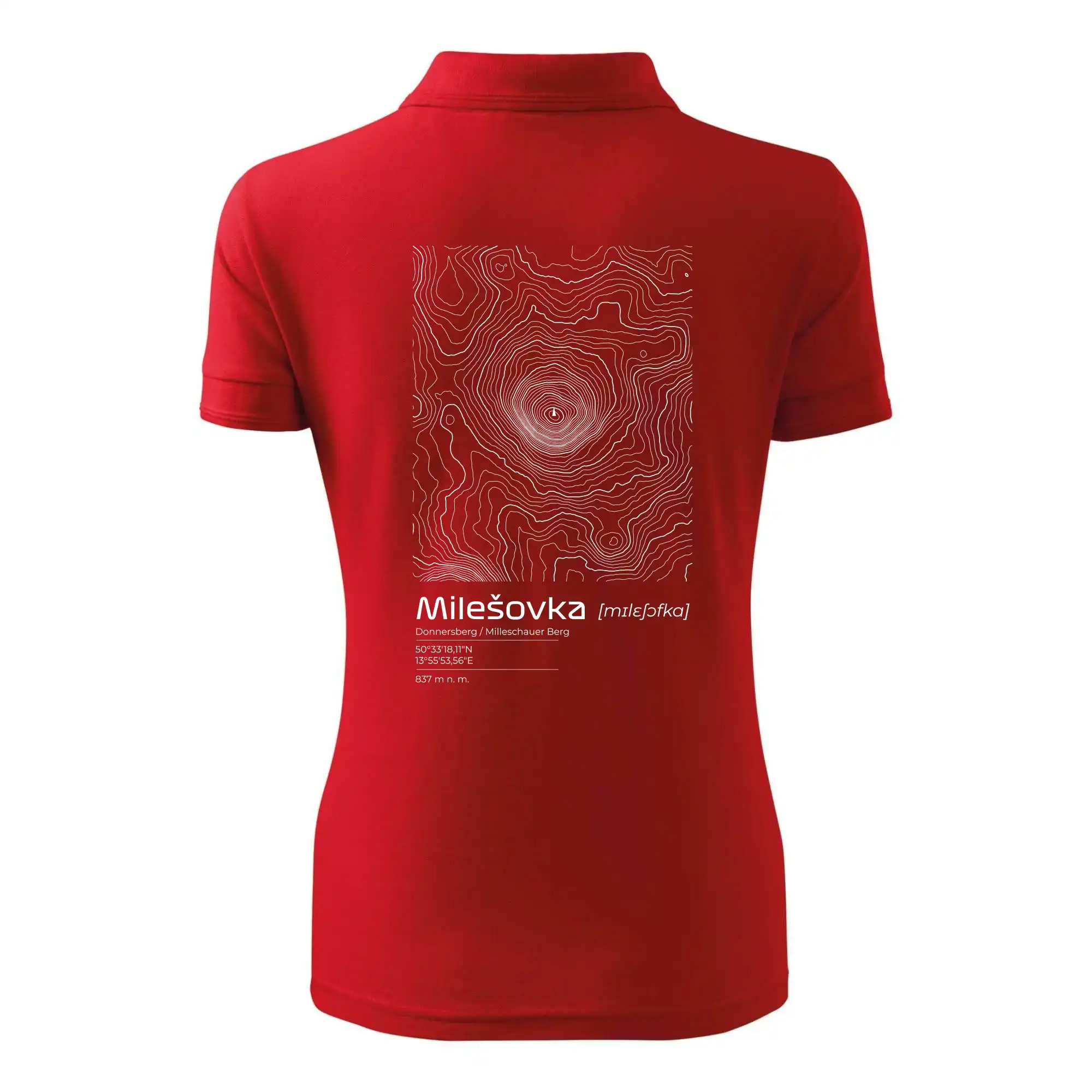 Milešovka - vrstevnice v obdélníku