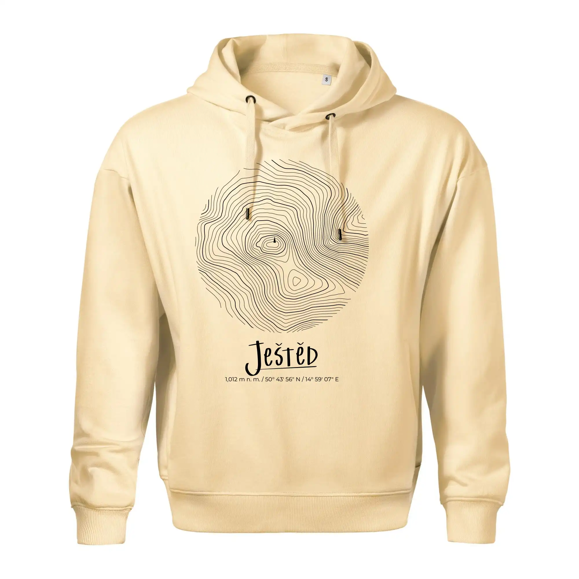 Ještěd - vrstevnice v kruhu