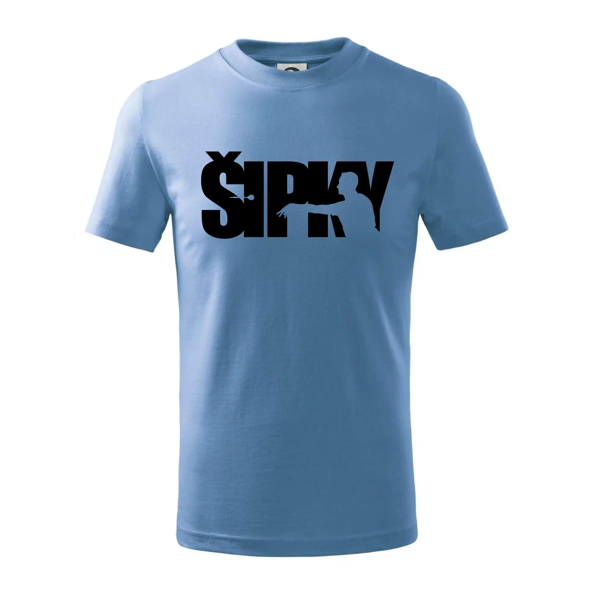 Šipky - nápis se šipkařem