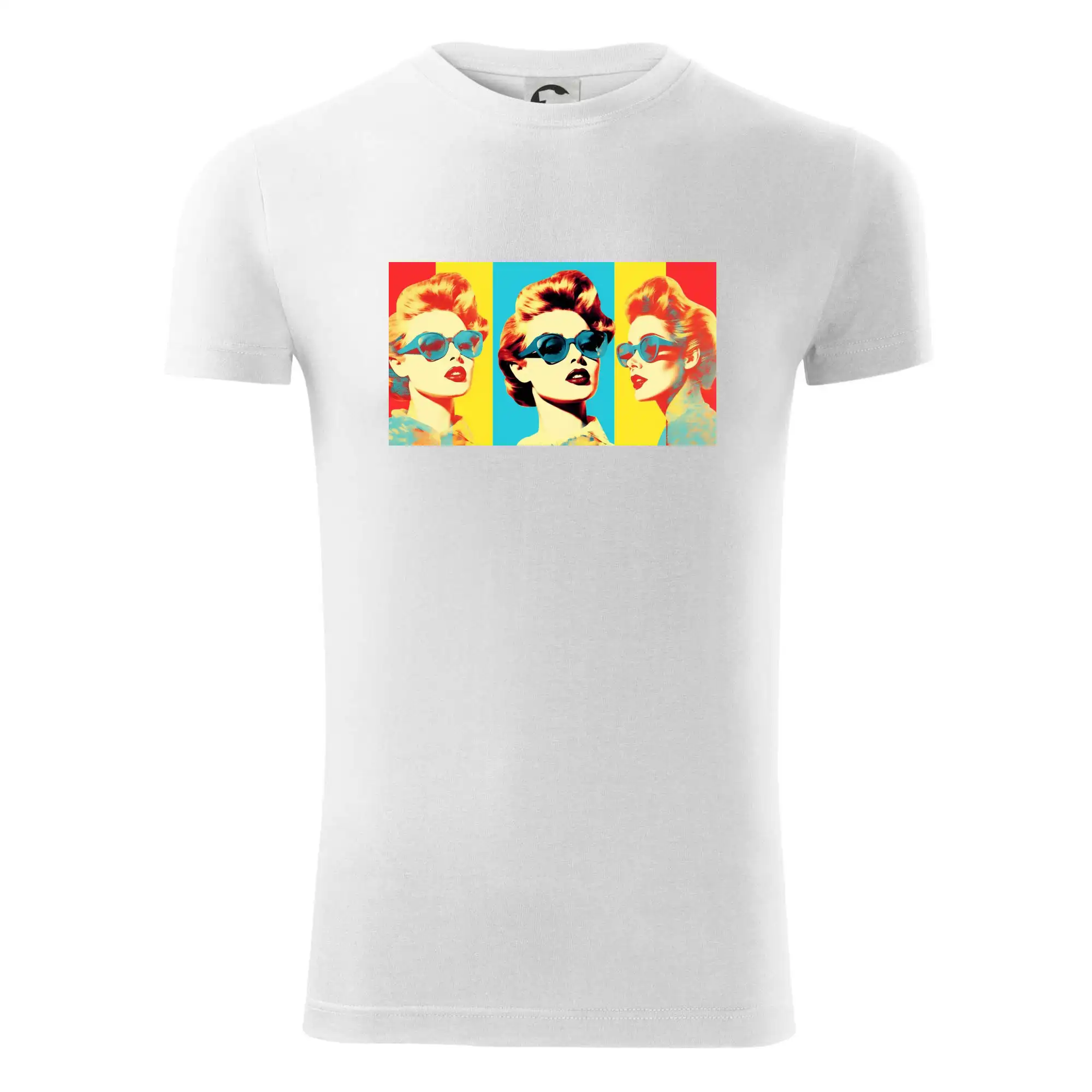 Grafické tričká - Koláž retro ženy - Viper FIT - Pánske zúžené tričko