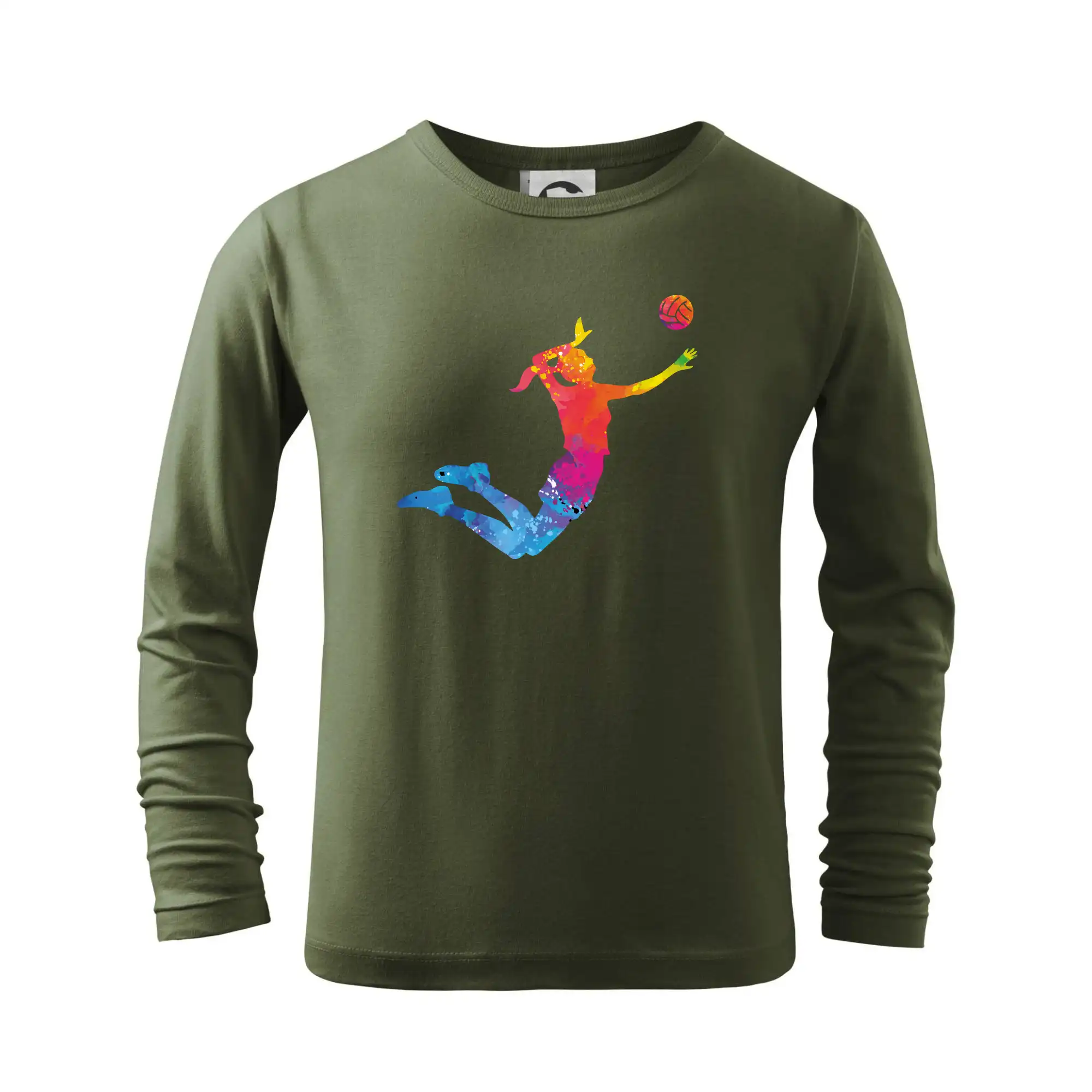 Trička na volejbal - Volejbalista/Volejbalistka splash s loptou - Tričko detské Long Sleeve