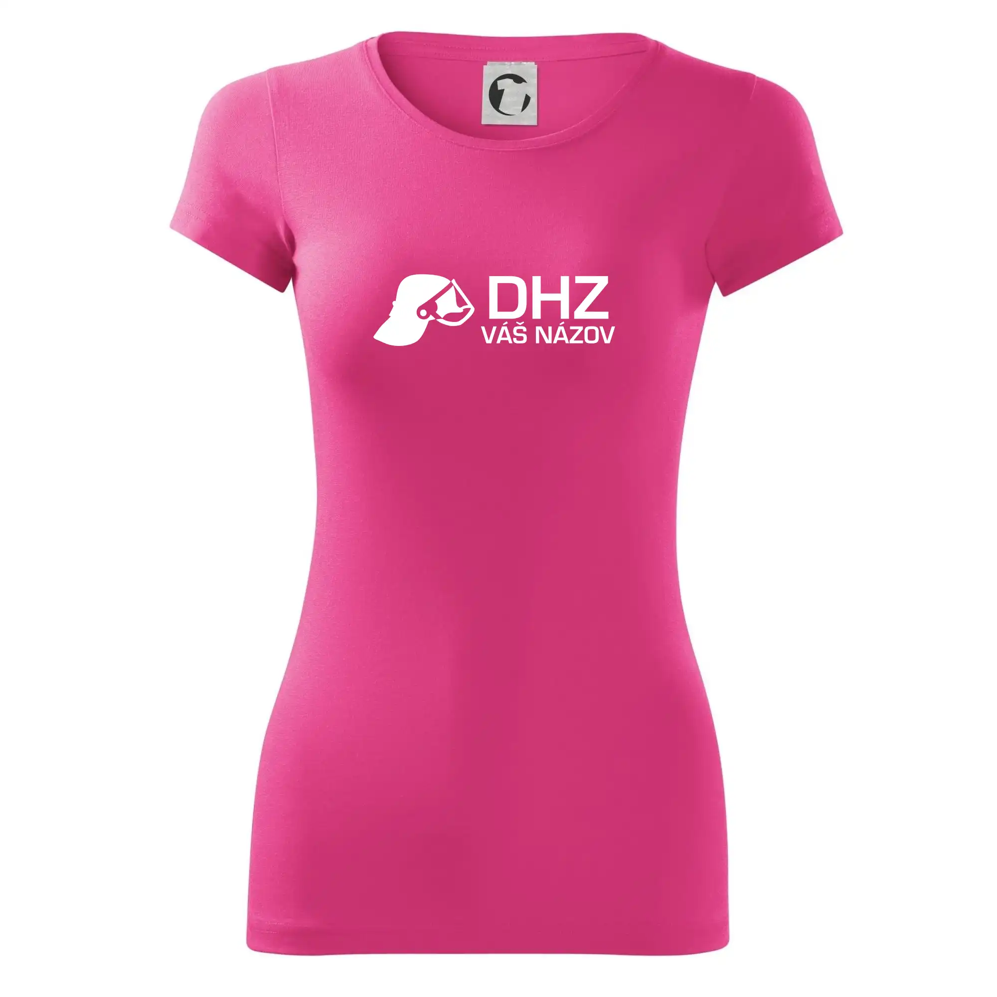 Originálne tričká pre hasičov - DHZ Helma - vlastný nápis - Dámske tričko Glance - Priliehavejší strih