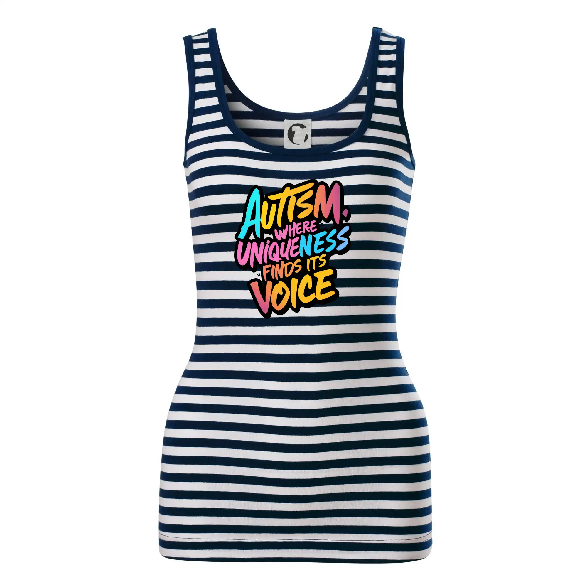 Tričká a mikiny pre autistov - Autism Where Uniqueness Finds Its Voice - Sailor tielko na vodu