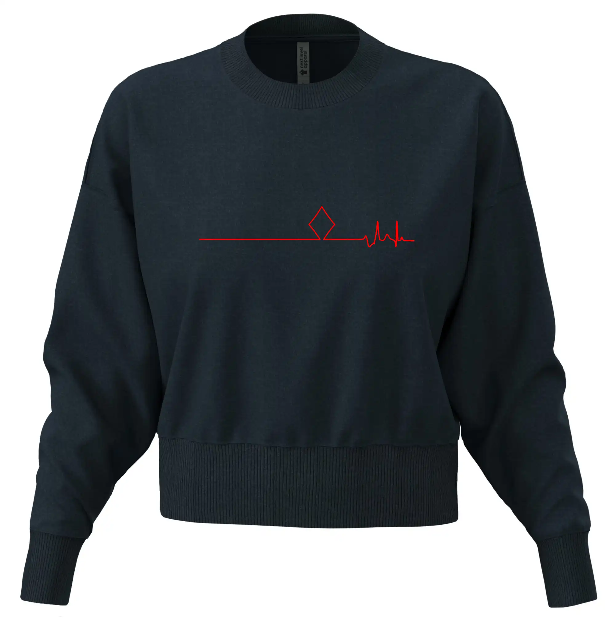 Poker tričká - Poker EKG guľa kára - Mikina oversize crop OVERSIZE
