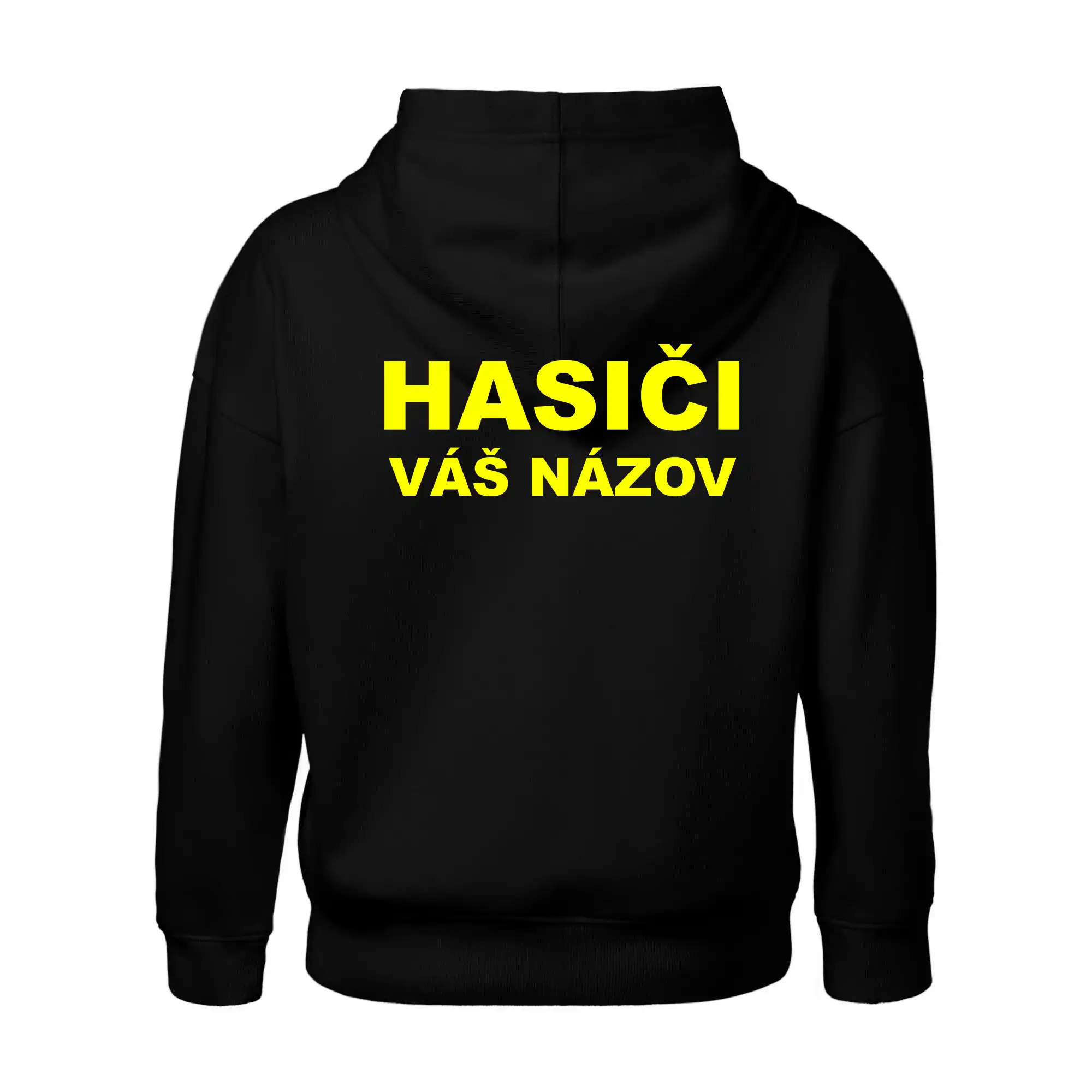 Hasiči - žltý nápis - váš názov zboru