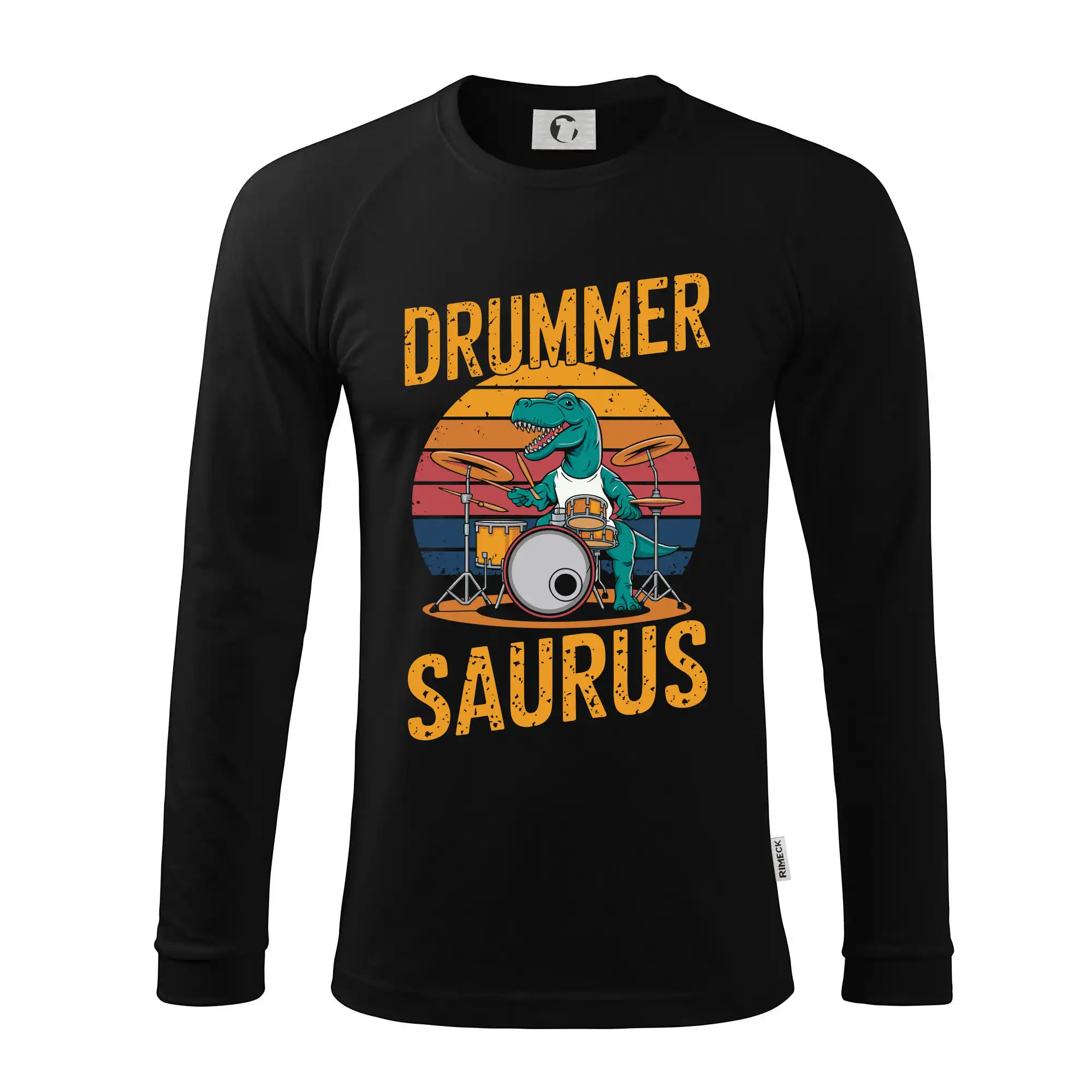Drummer Saurus - Pánske tričko s dlhým rukávom LS130