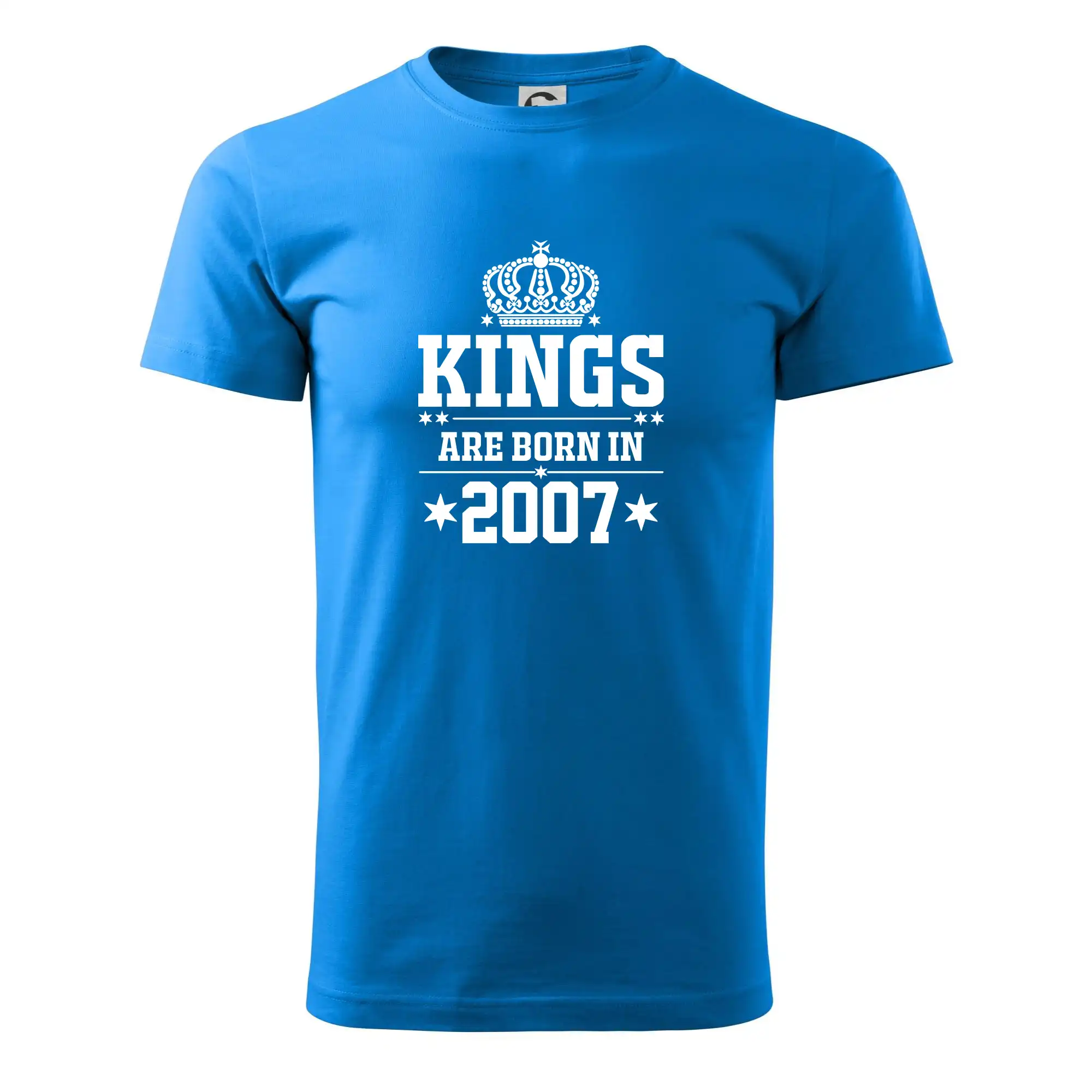 Trička s ročníkom 2007 - Kings are born in 2007 - Pánske tričko nižšej gramáže