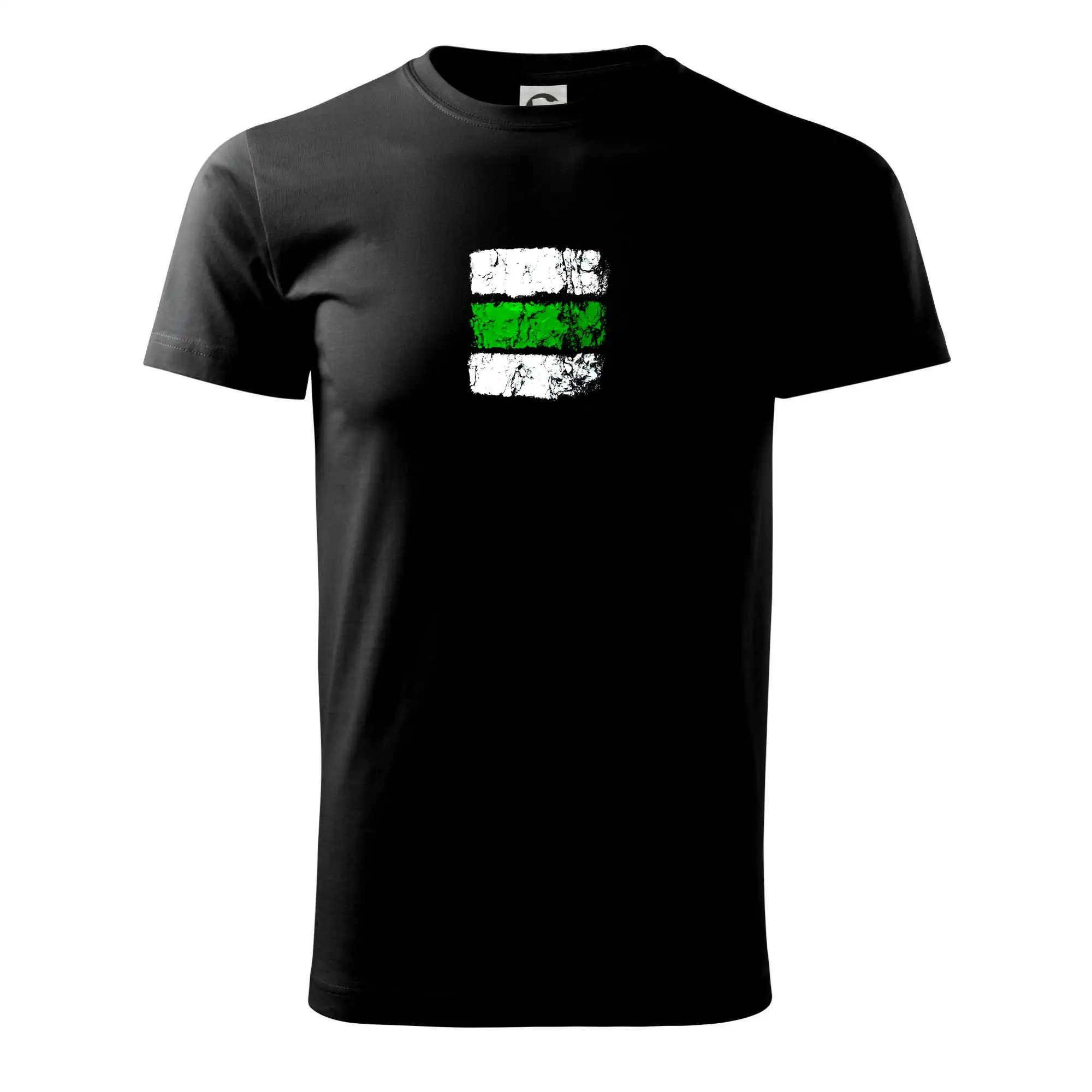 Trička pre cestovateľov - Turistická značka - zelená - Tričko extra veľké  (5-8XL)