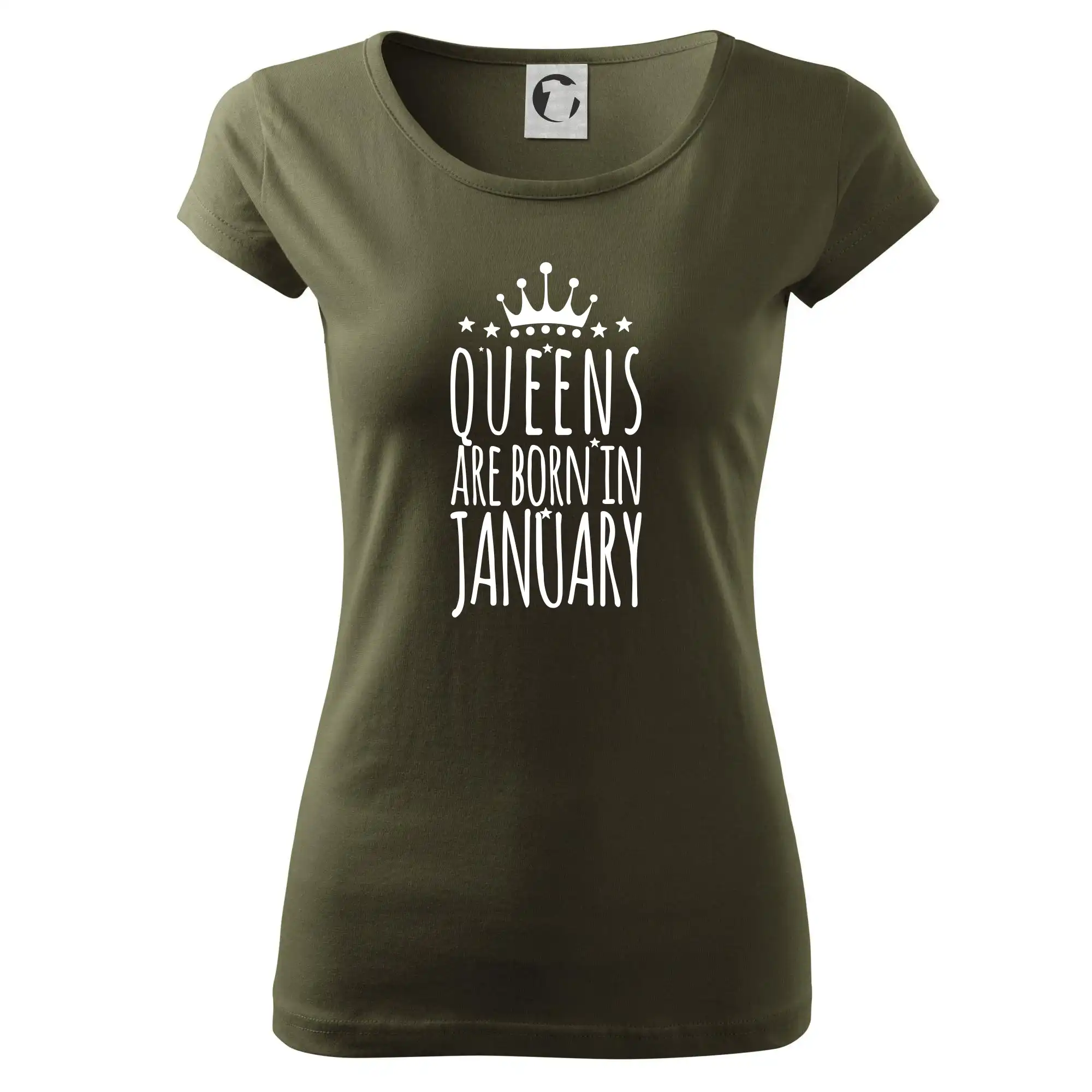 Tričká pre narodených v januári - Queens are born in January - Dámske tričko Pure