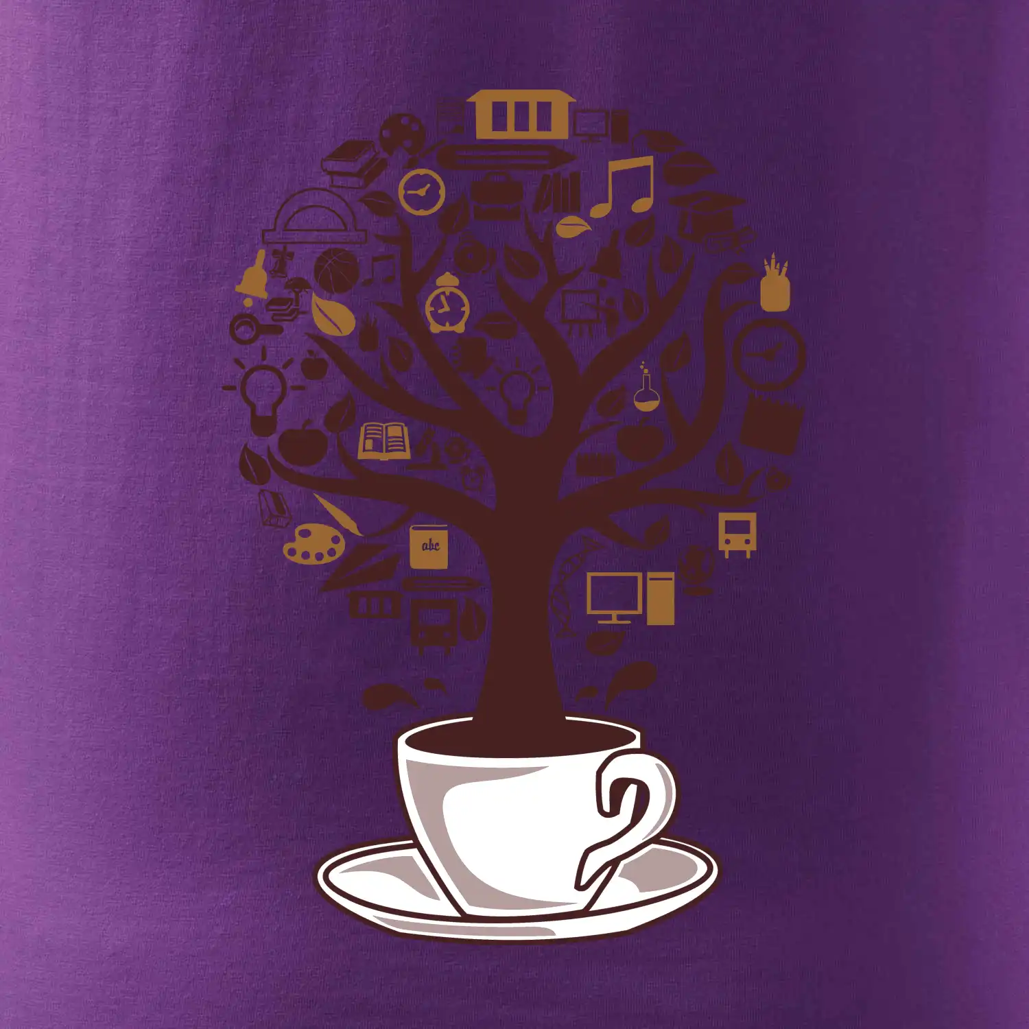 Coffee Tree parts from school icon