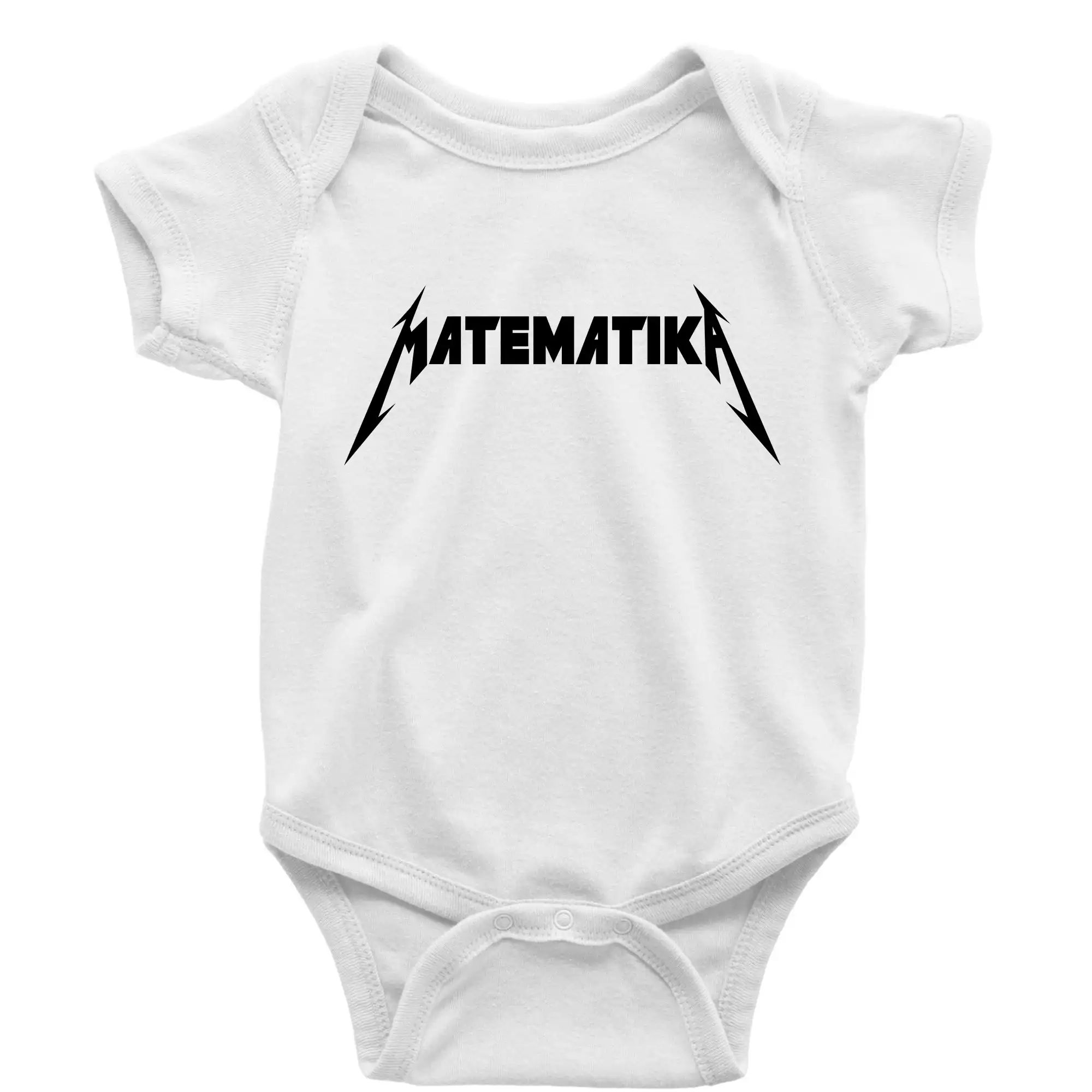 Učiteľské tričká - Matematika rock logo - Body dojčenské s krátkym rukávom