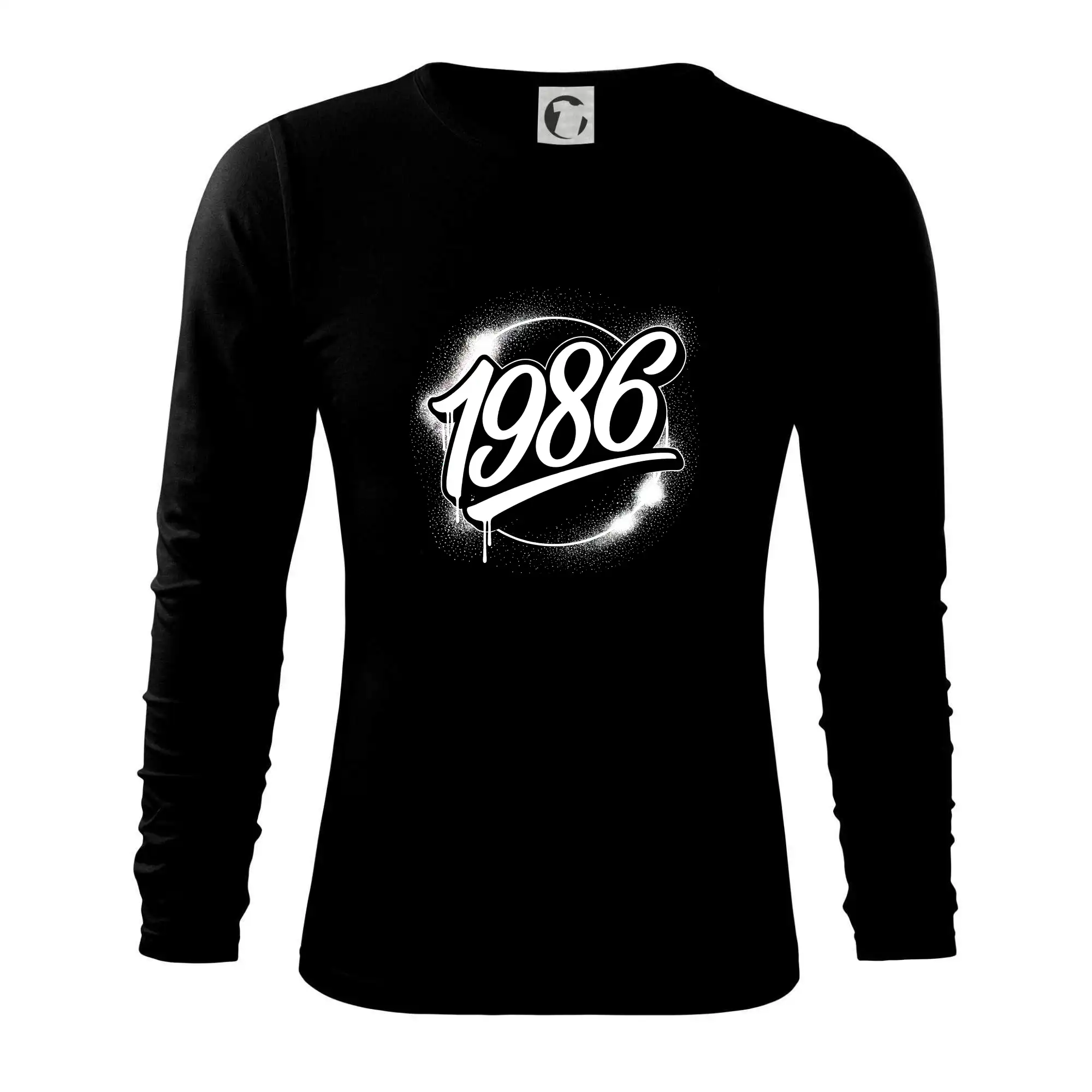 Trička s ročníkom 1986 - Narodeninový ročník graffiti 1986 - Tričko s dlhým rukávom FIT-T long sleeve
