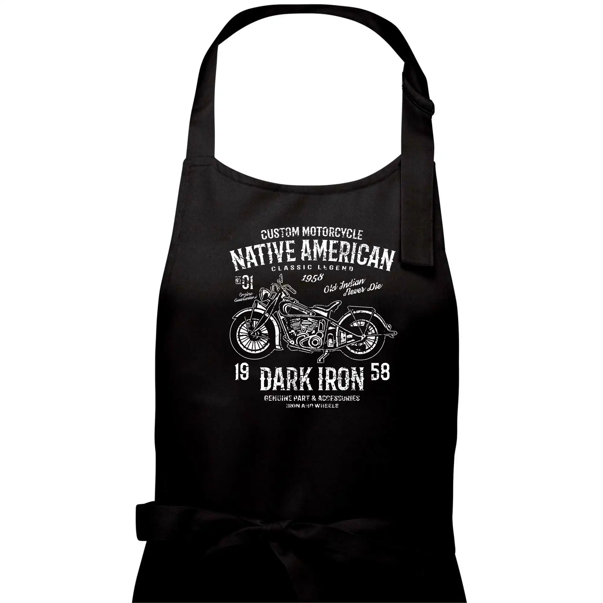 Tričká a mikiny s potlačou motoriek – pre pravých motorkárov - Dark Iron - Dámska zástera na varenie