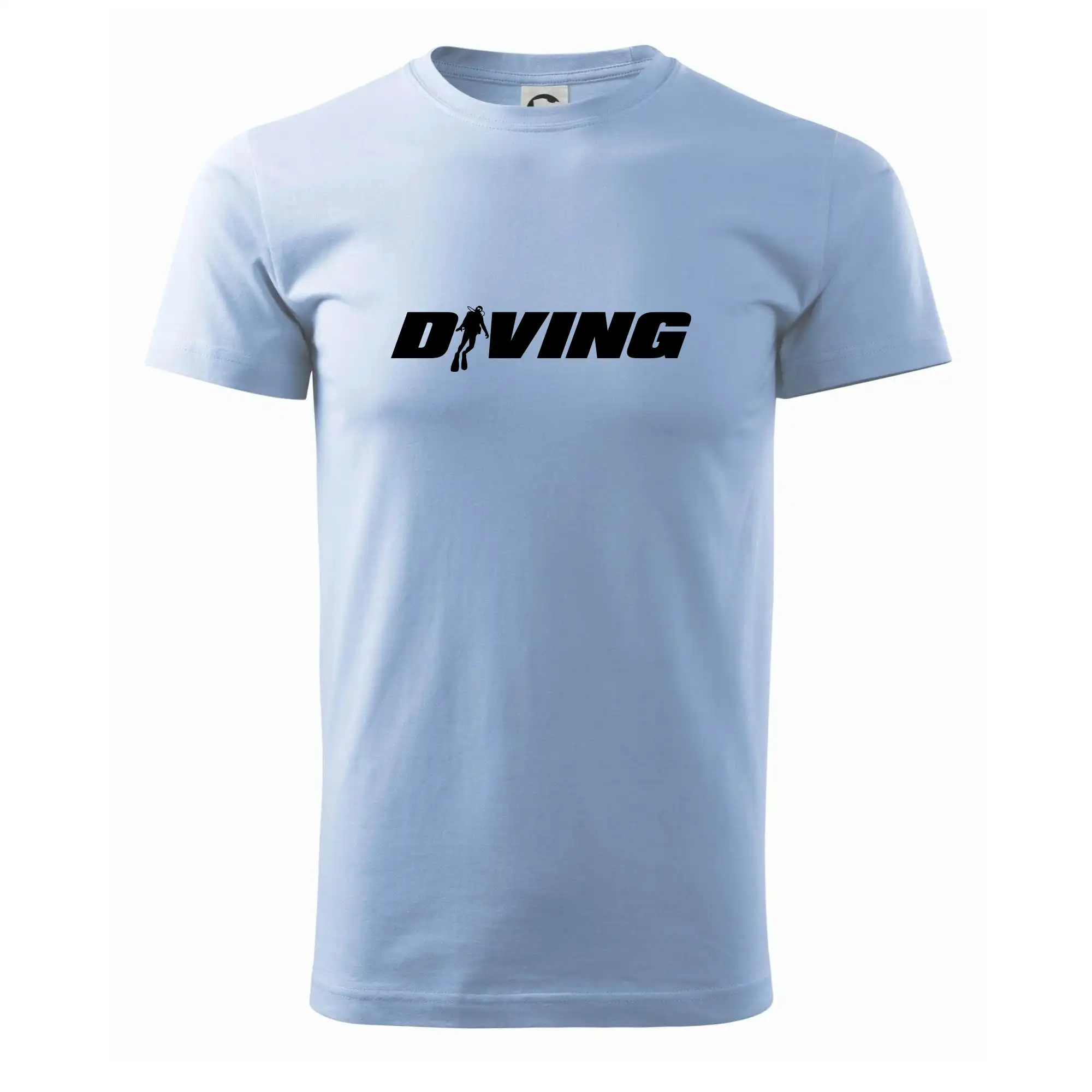 Potápačské tričká - Diving nápis potápač - Pánske tričko nižšej gramáže