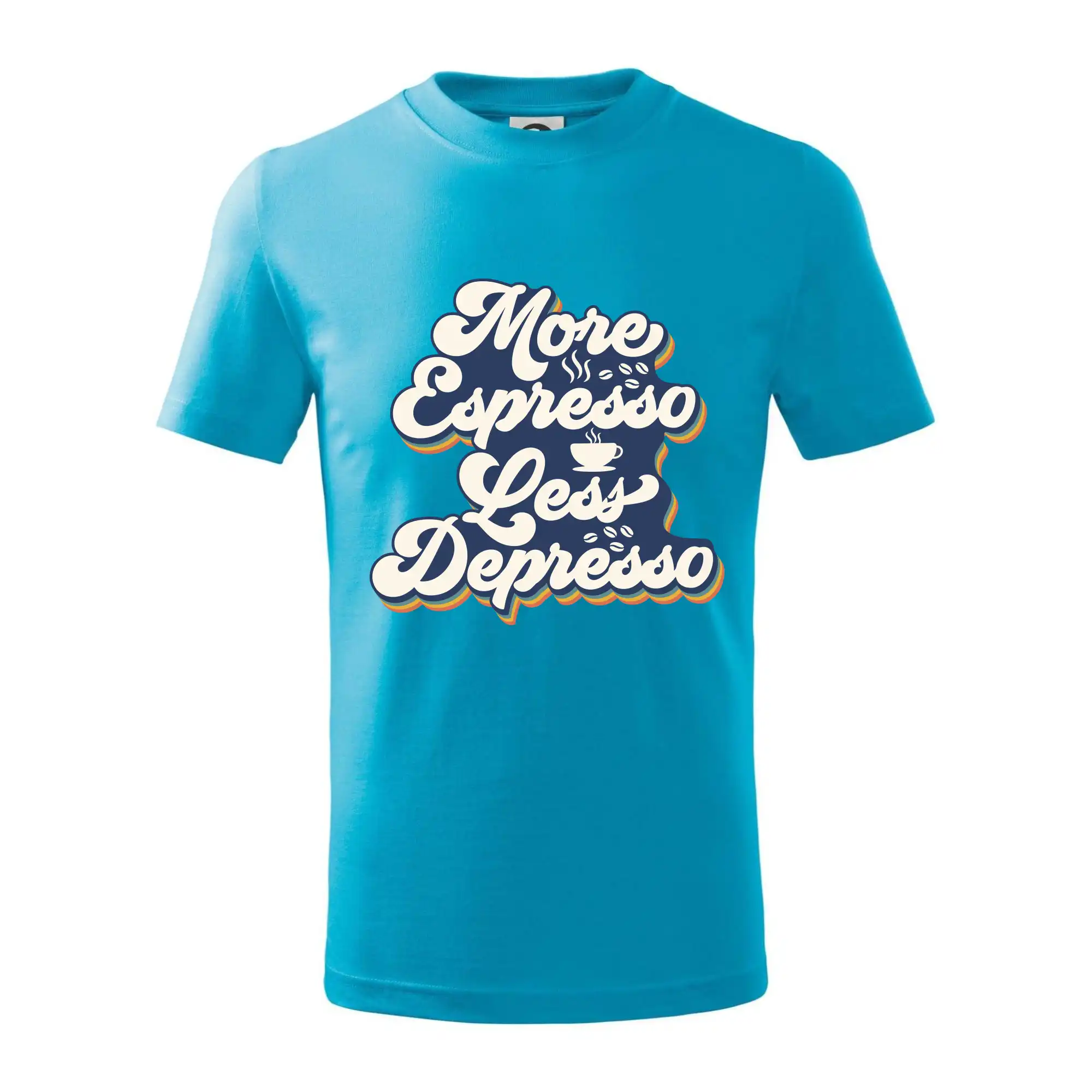 Motívy pre baristu a milovníkov kávy - More espresso less depresso - Tričko detské bavlnené