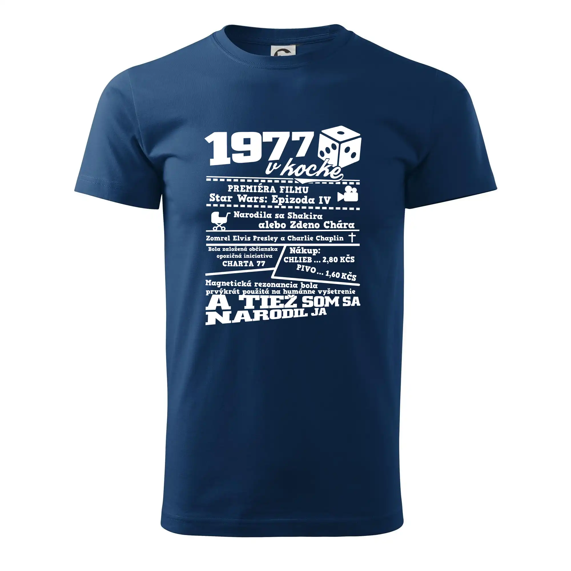 1977 v kocke - Pánske tričko nižšej gramáže