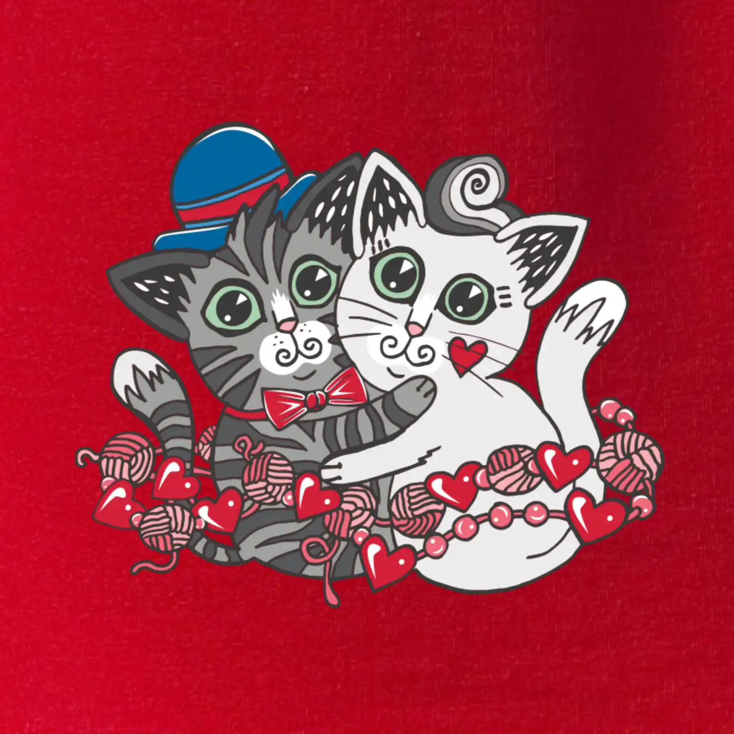 Kočky v objetí (Pecka design)