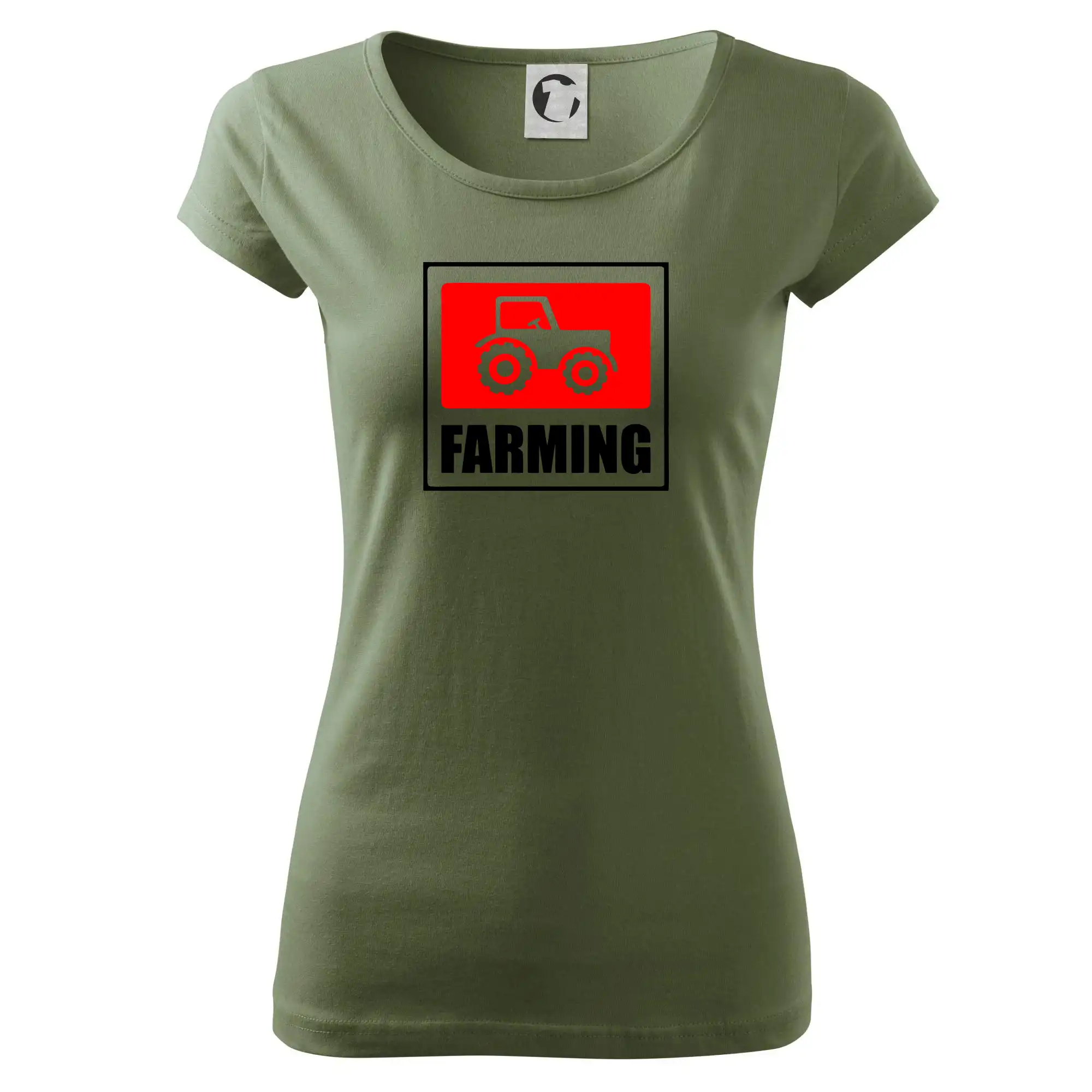 Farming traktor logo - Dámske tričko Pure