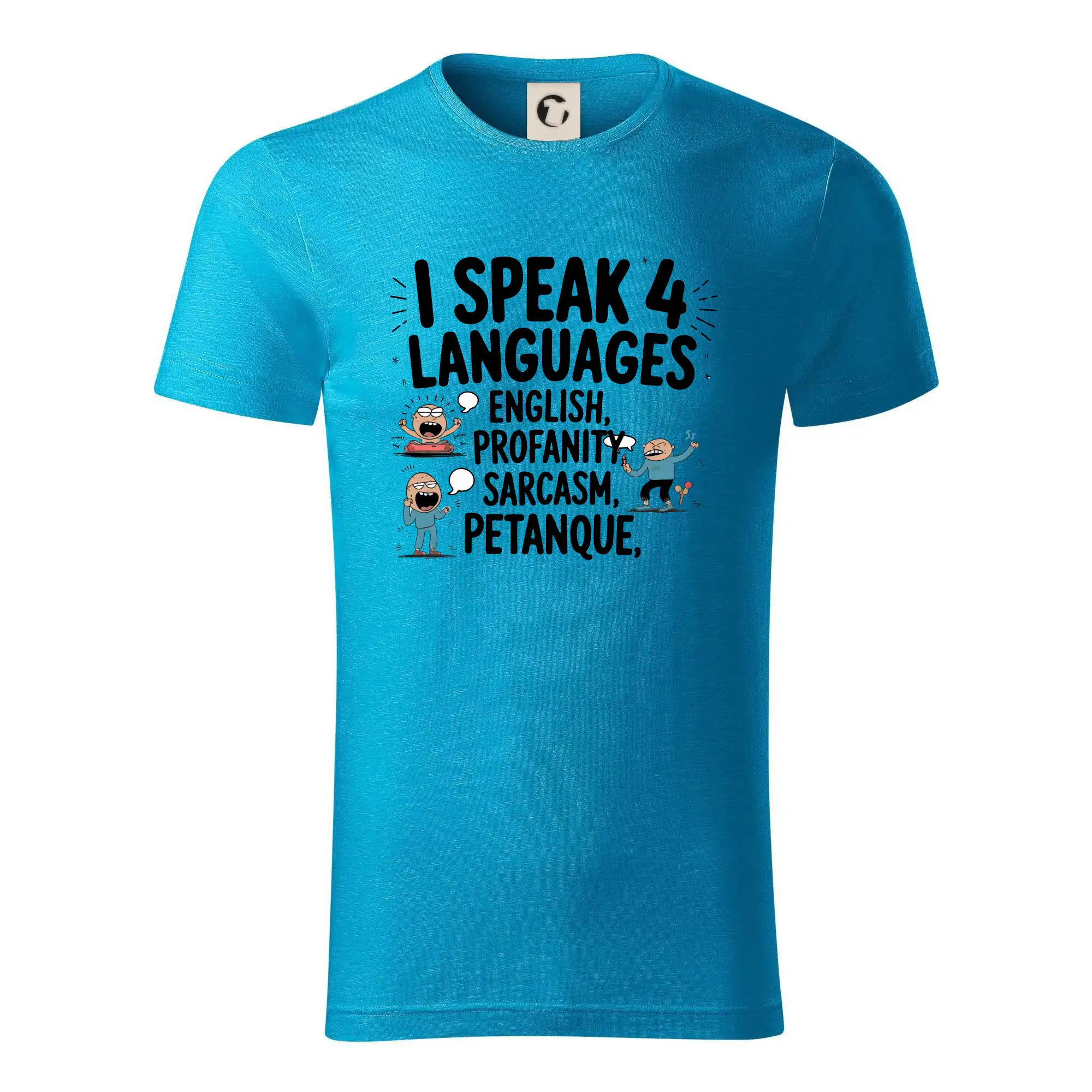 Ostatné športy - I speak 4 language - Petanque - Tričko z organickej bavlny