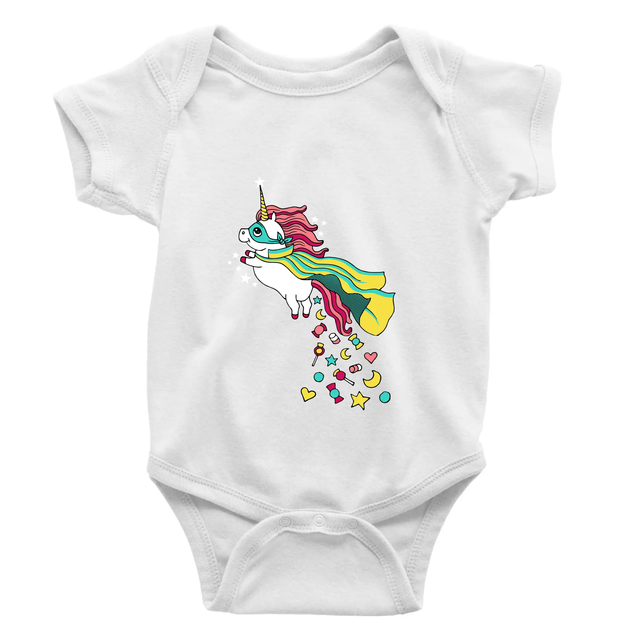 Tričká s jednorožcom - Sweet jednorožec (Pecka design) - Body dojčenské s krátkym rukávom