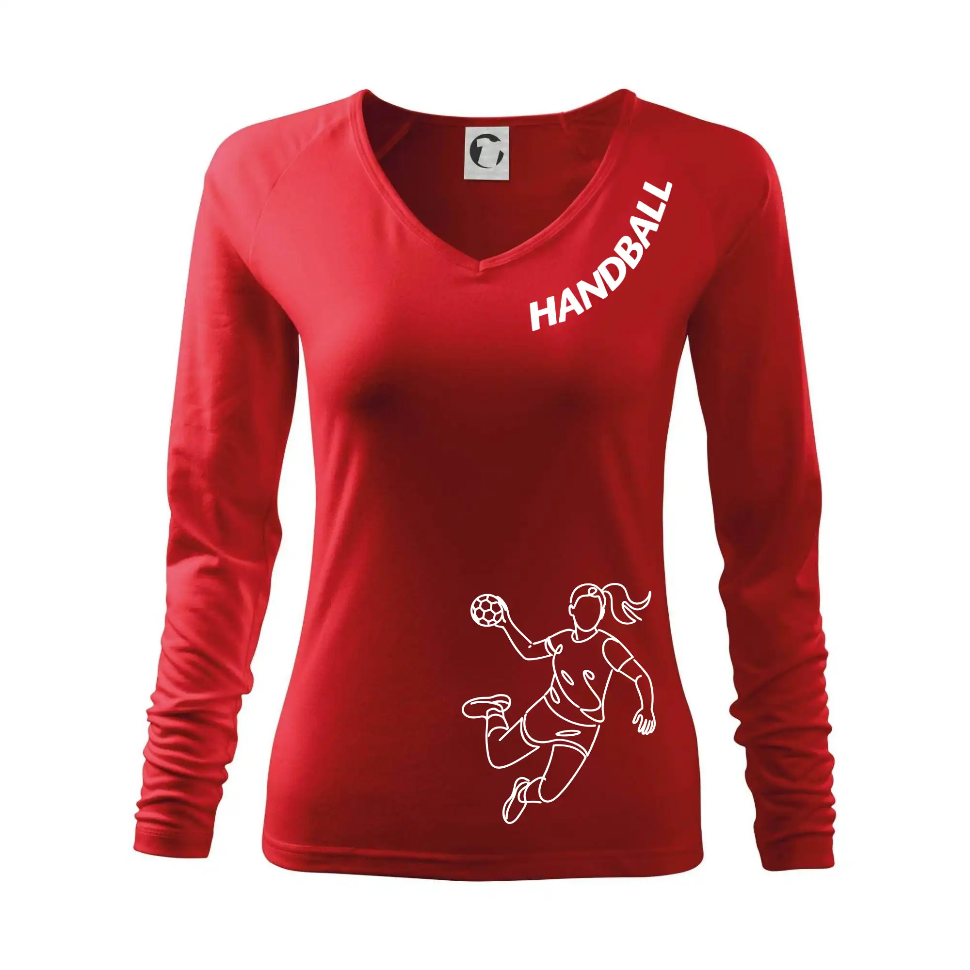 Tričká na hádzanú - Handball nápis šikmo - dievča - Tričko dámske Elegance