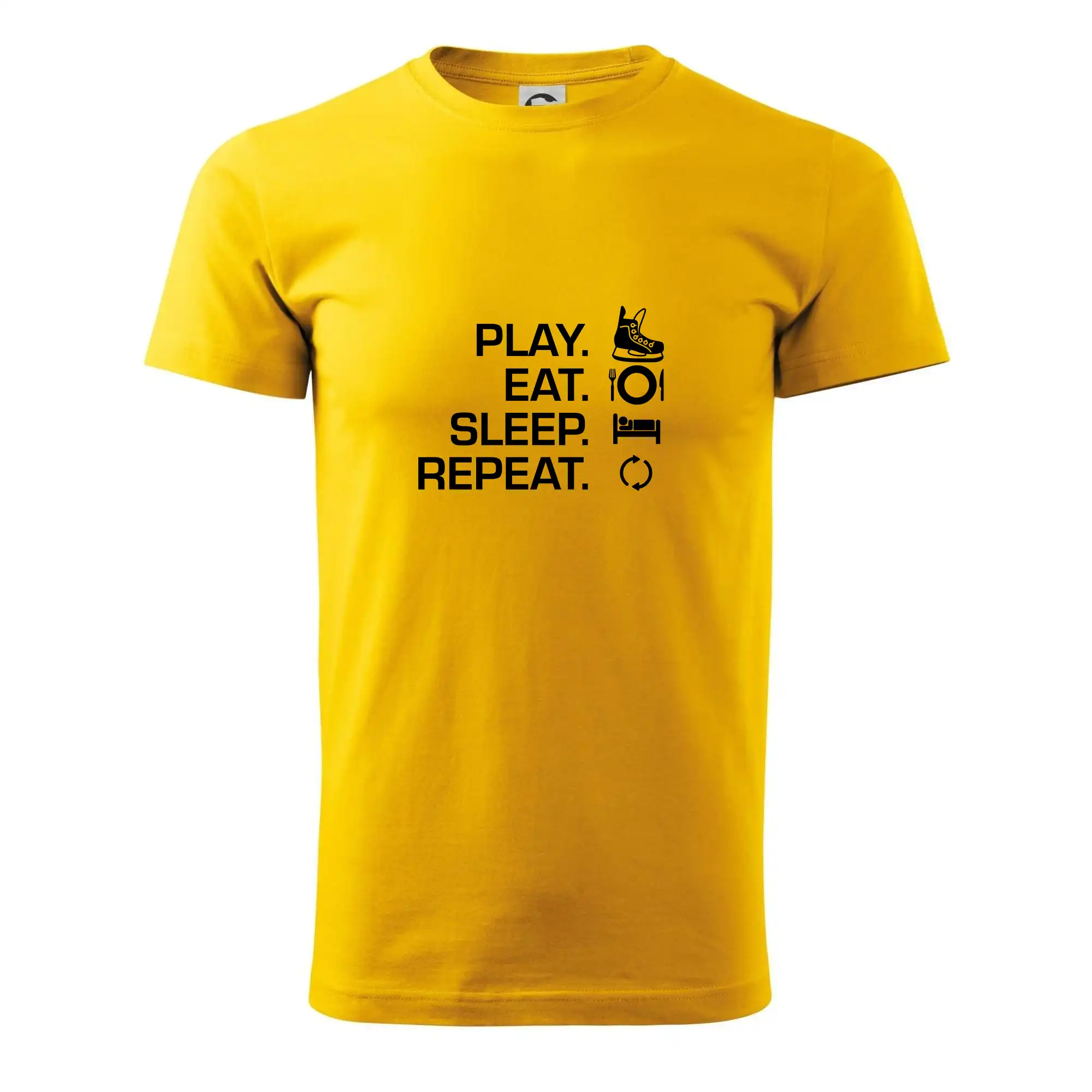 Hokejová trička - Play Eat Sleep Repeat hokej - Pánske tričko nižšej gramáže