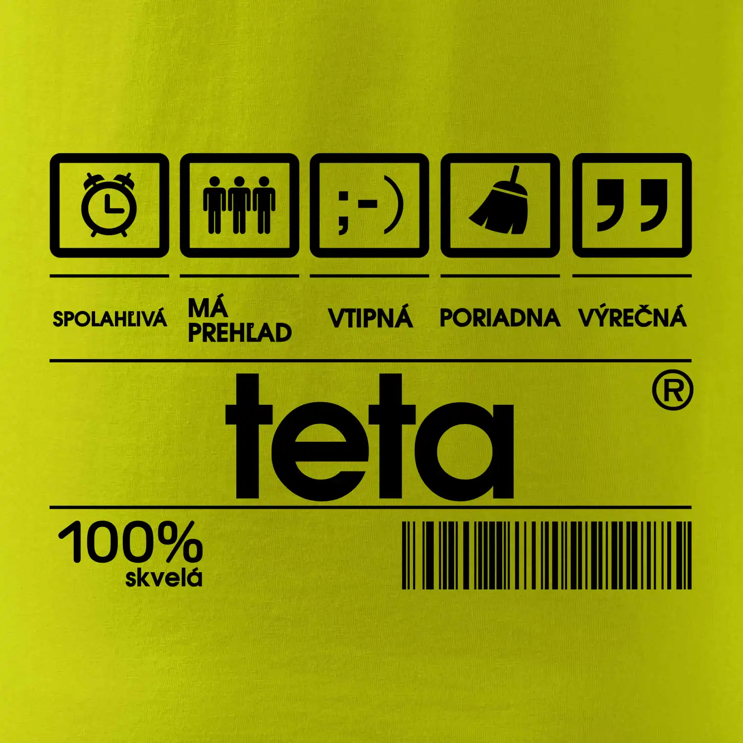 Čiarový kód - teta