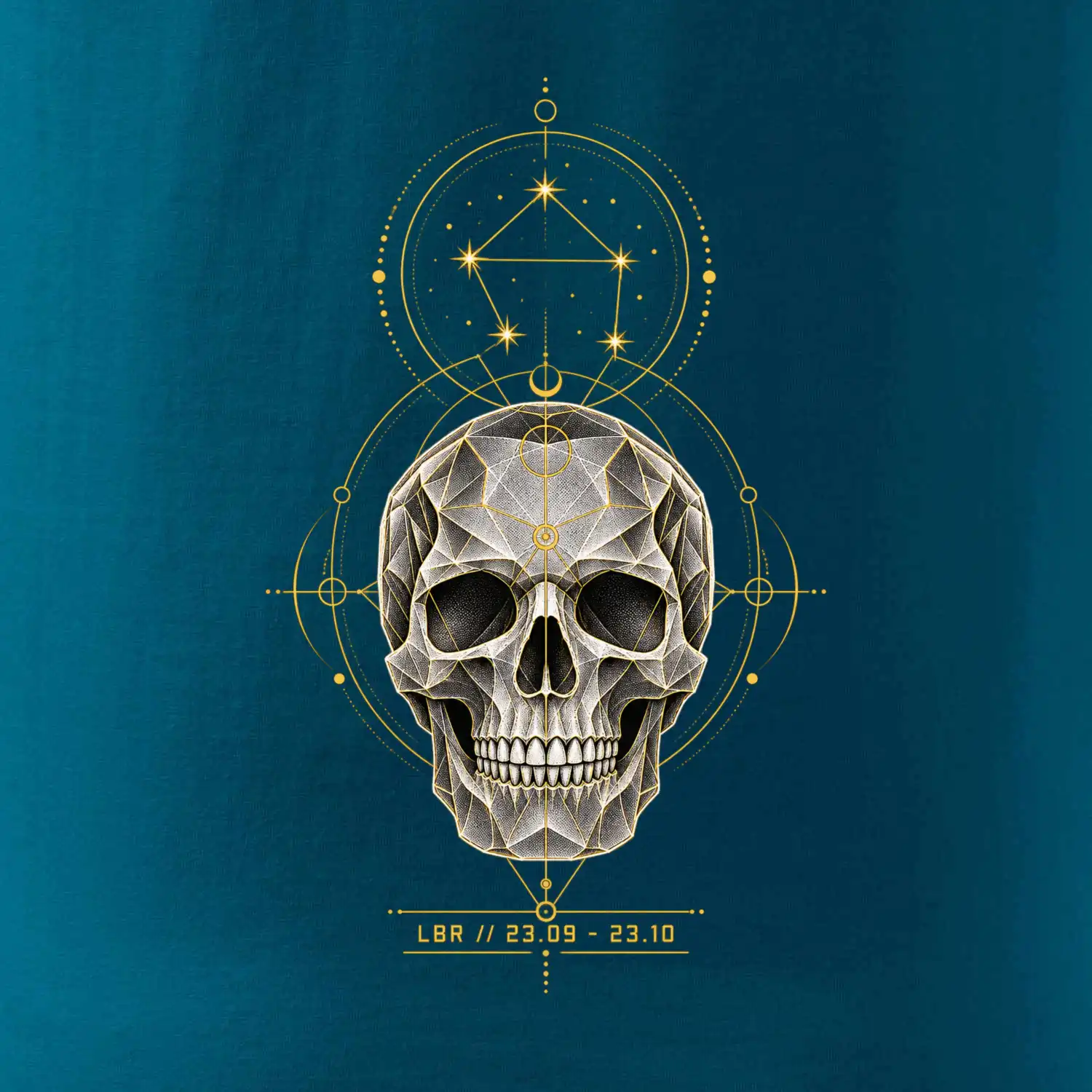 Váhy Astrologická geometrická lebka