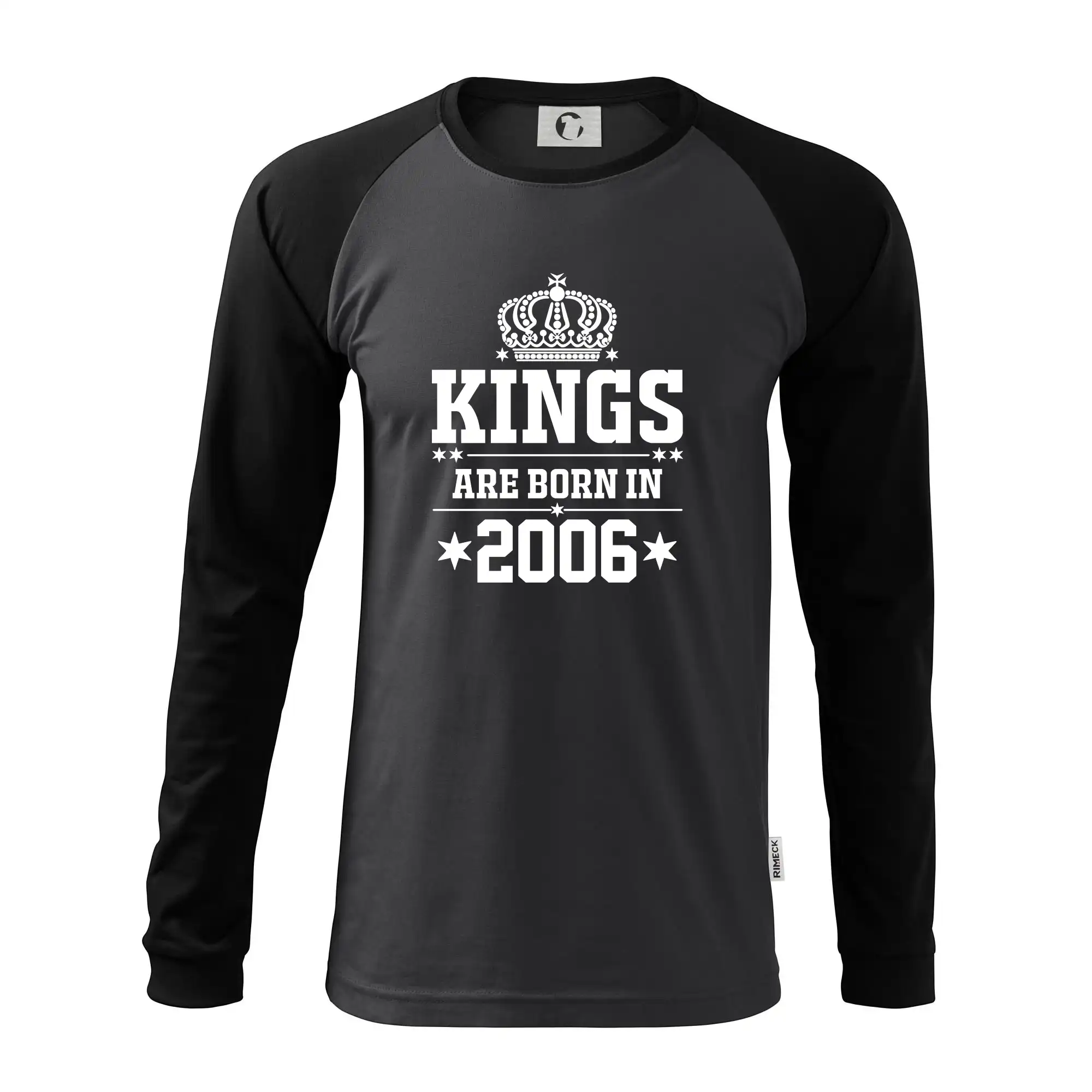 Trička s ročníkom 2006 - Kings are born in 2006 - Pánske tričko s dlhým rukávom LS130