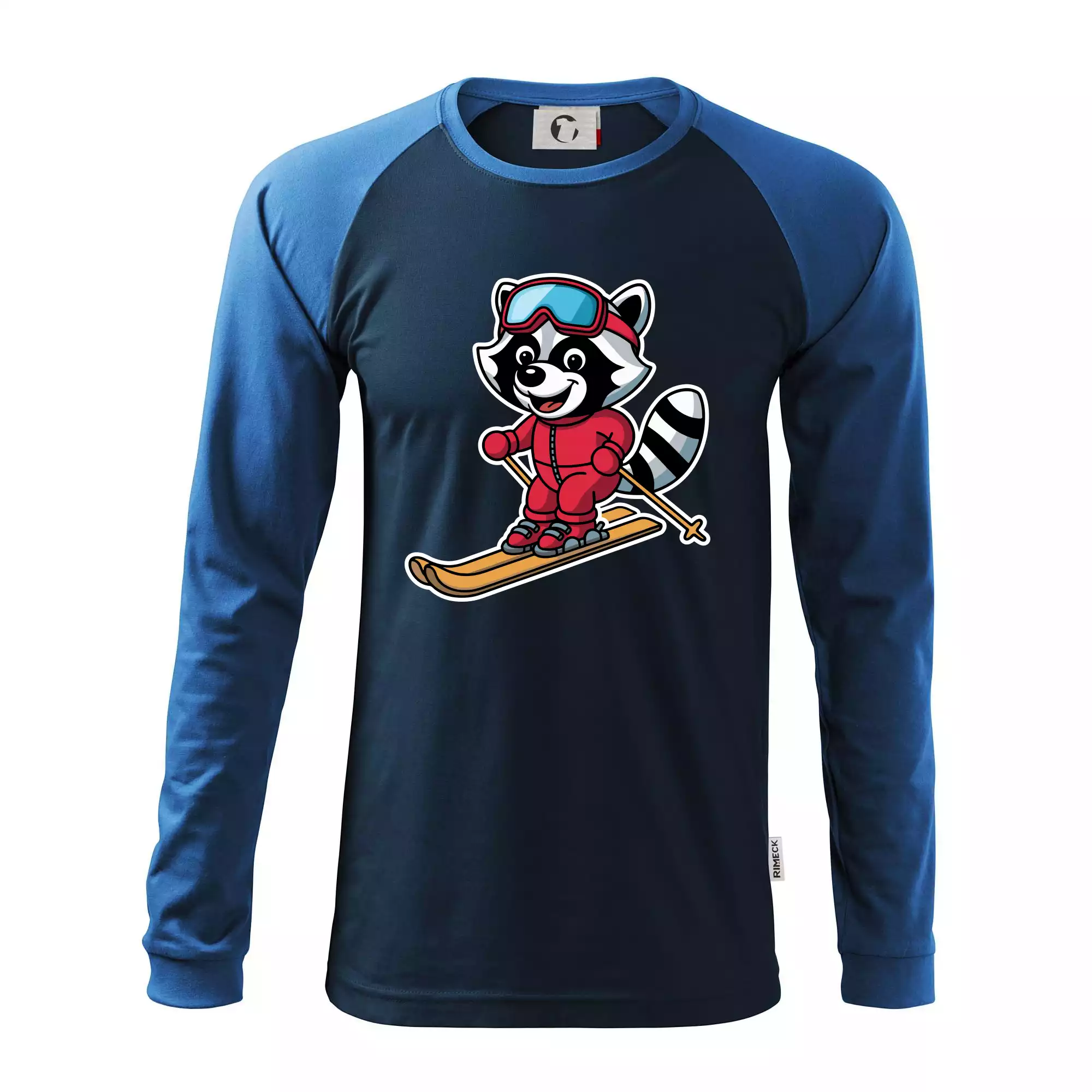 Mýval na lyžích - kreslený