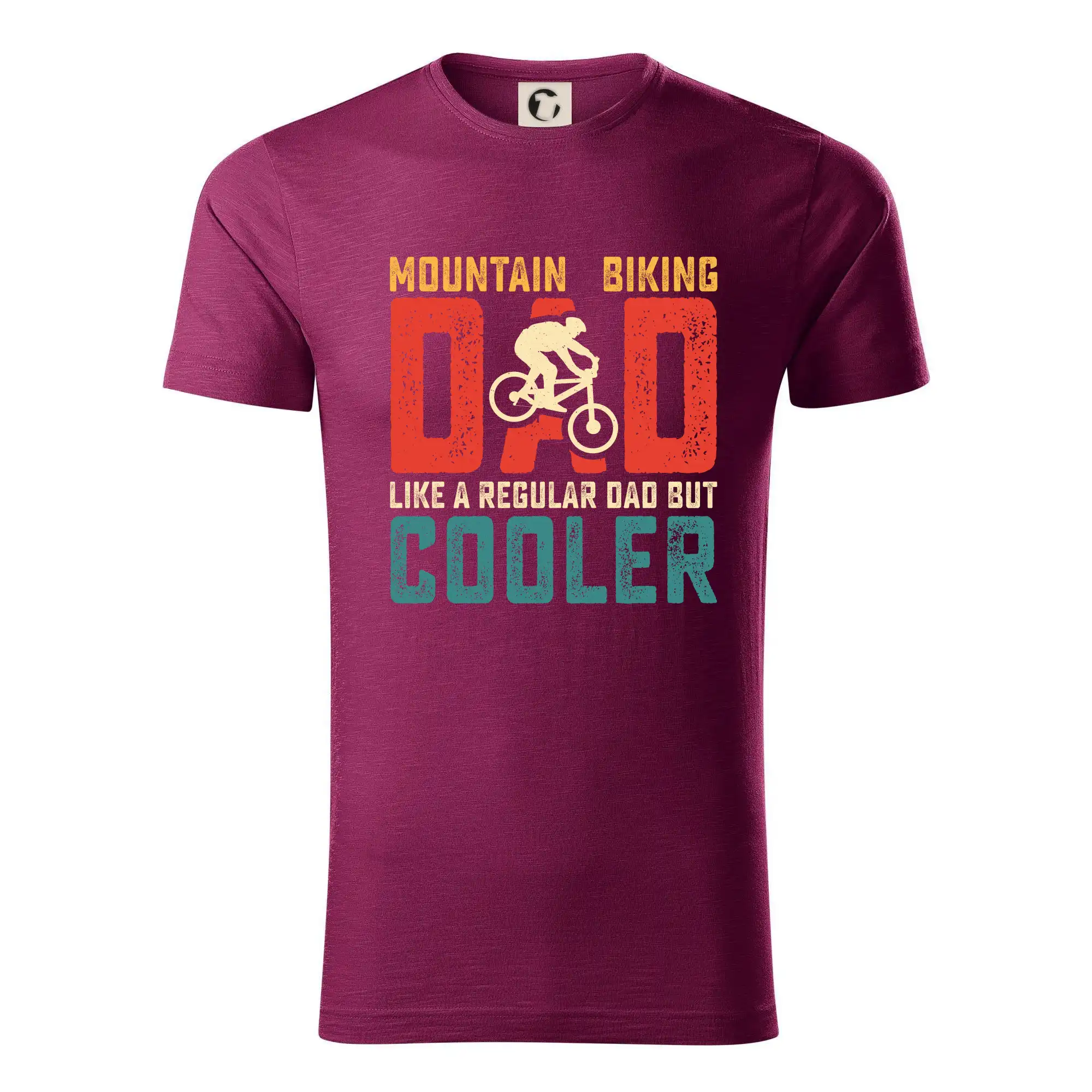 Tričko ako darček pre cyklistu - Mountain biking dad like a regular dad - Tričko z organickej bavlny