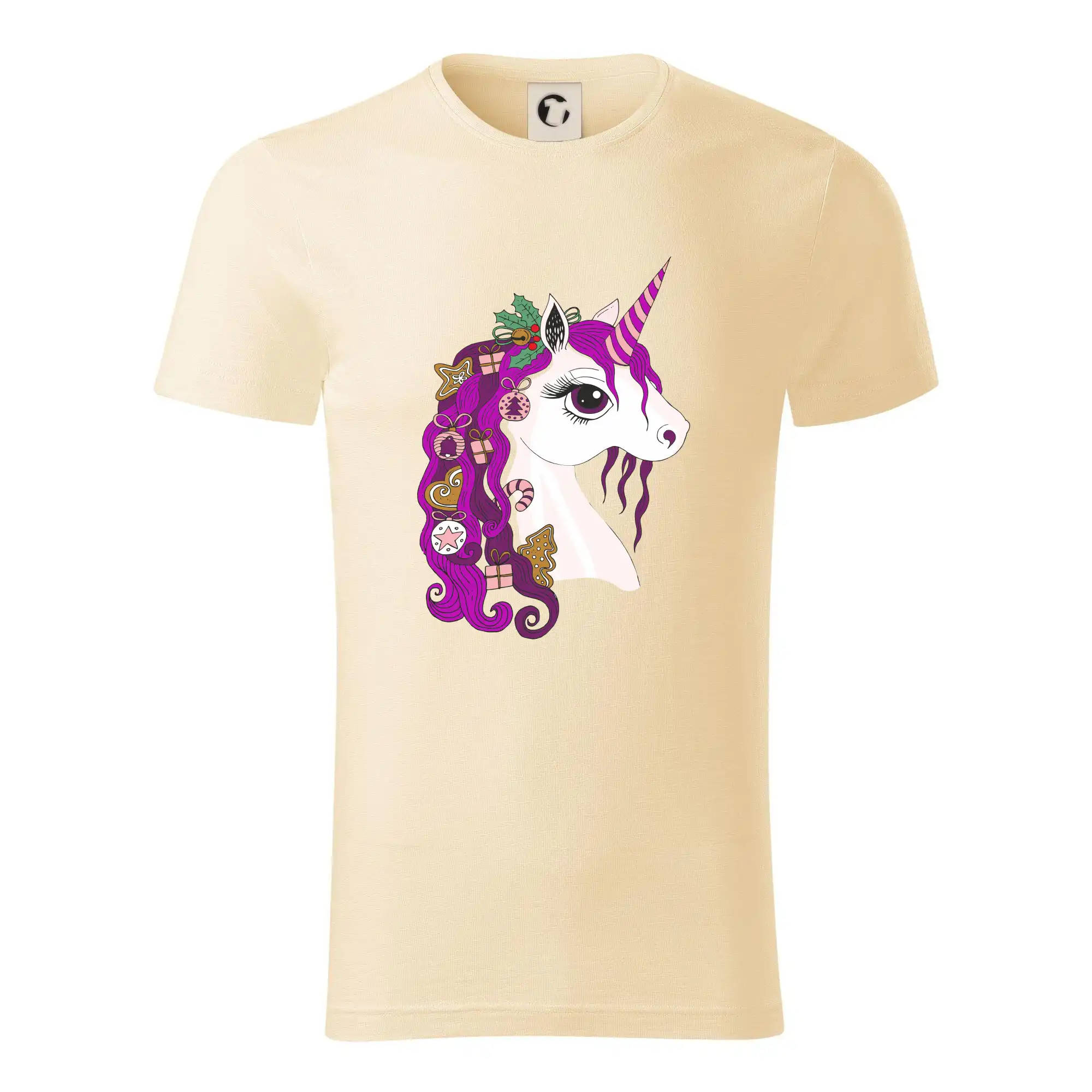 Tričká s jednorožcom - Vianočný jednorožec - Tričko z organickej bavlny