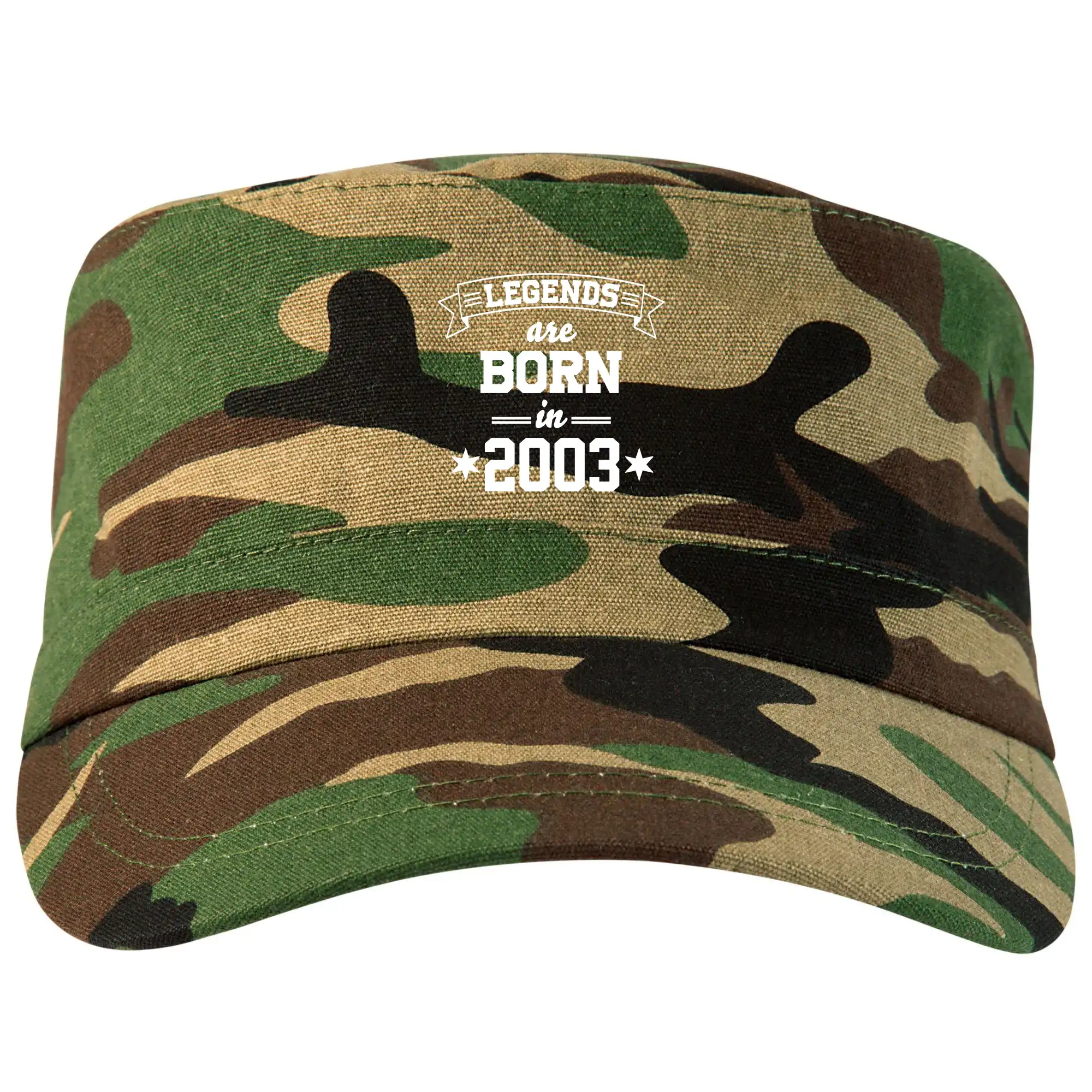 Tričká k narodeninám - Legends are born in 2003 - Šiltovka CAMO
