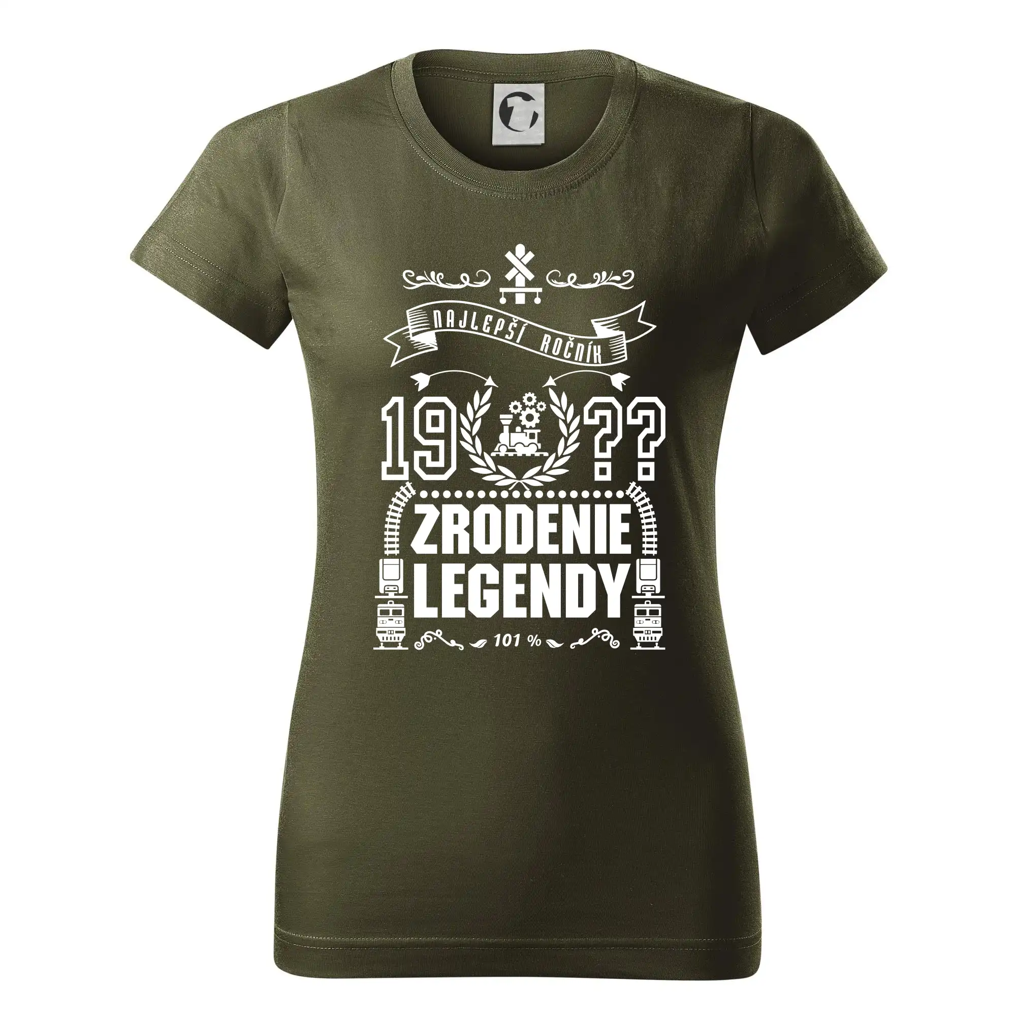 Trička Zrodenie legendy - Zrodenie legendy pre železničiarov - Dámske tričko basic - ľahko voľnejšie a dlhšie