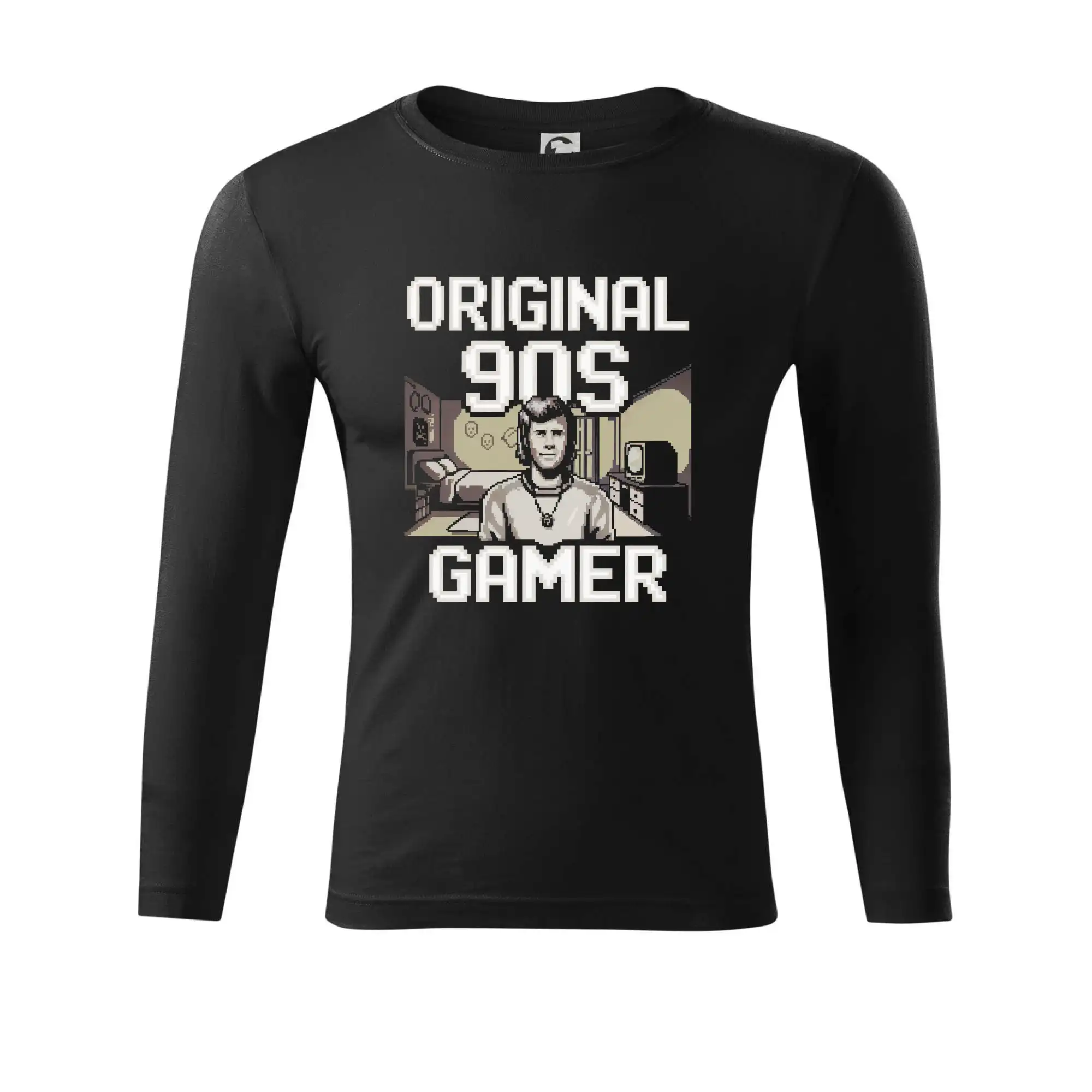 Tričká pre ajťákov - Original 90s gamer - béžový - Tričko Progress s dlhým rukávom