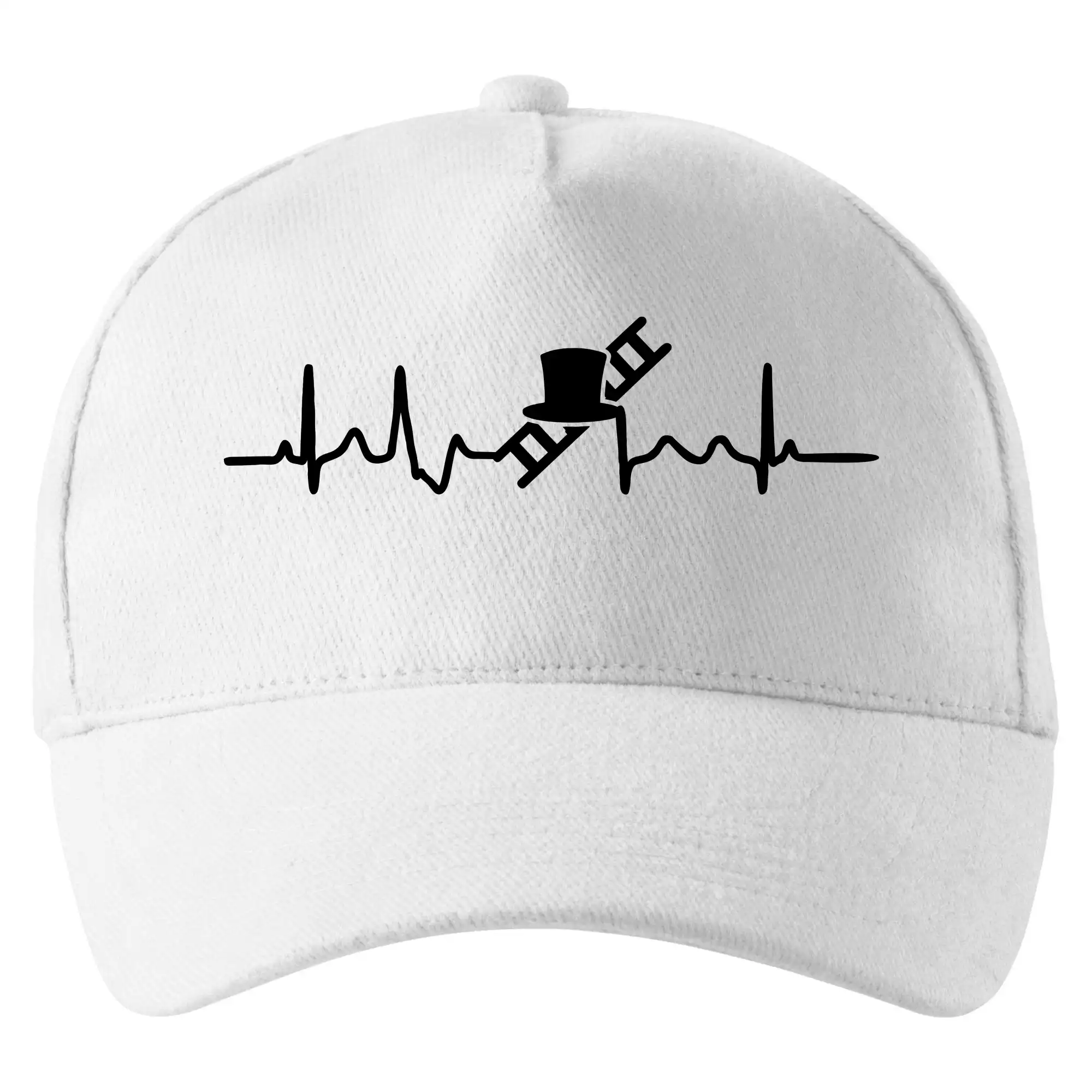 Vtipné tričká do práce - EKG kominár - Šiltovka so zahnutým šiltom a mosaznou sponou