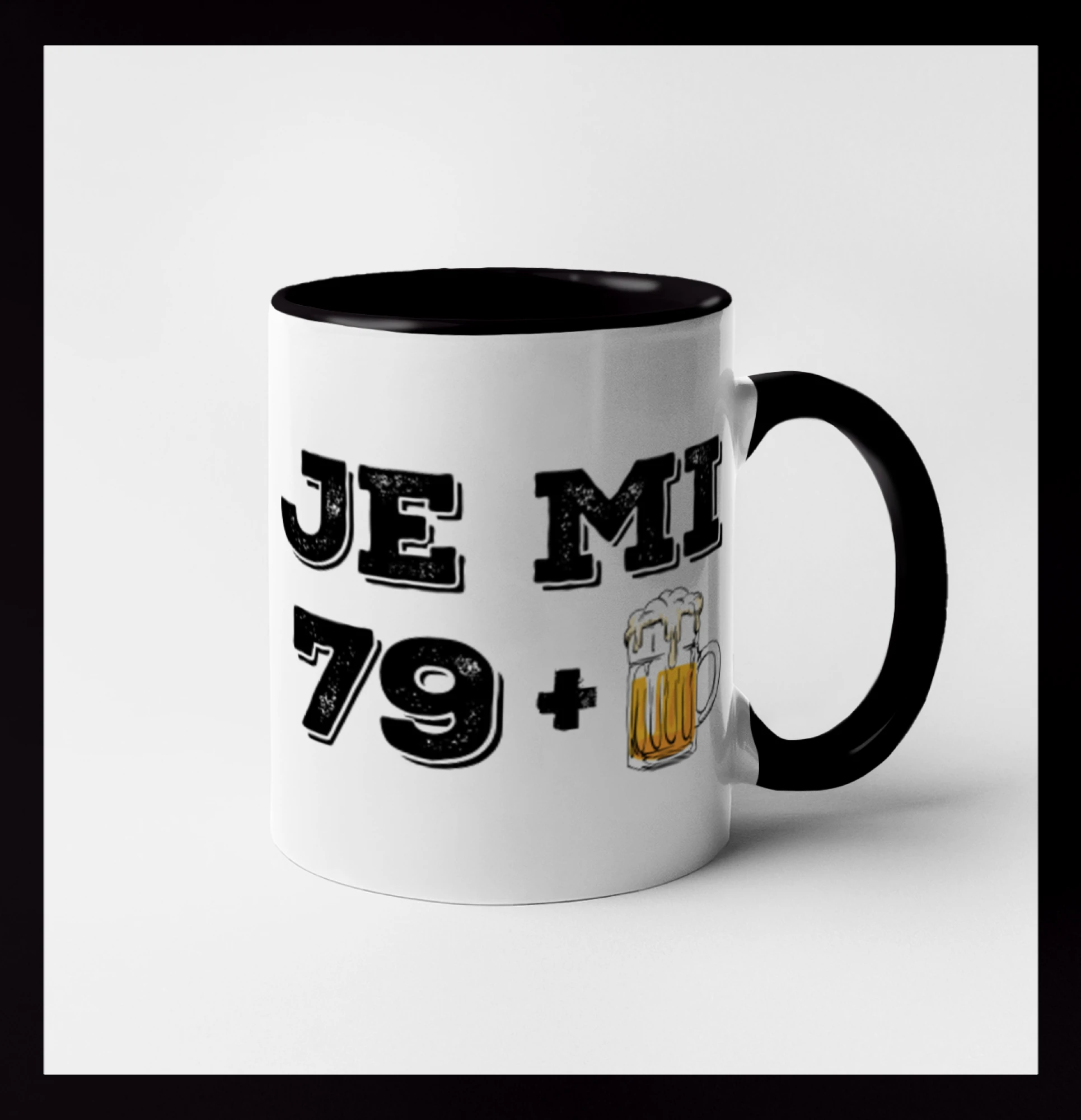 Tričko k osemdesiatinám - Je mi 80 pivo - Hrnček 