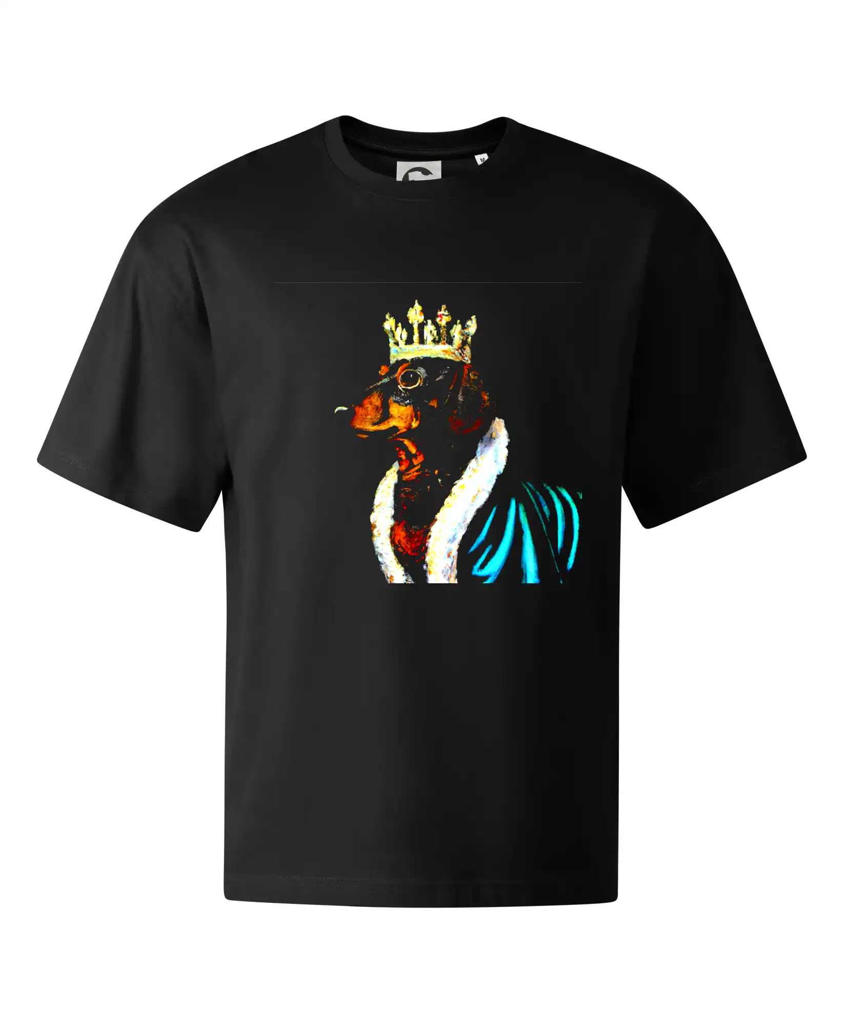 Tričká s motívom jazvečíka - Jazvečík kráľ - olejomaľba - Stage unisex - OVERSIZE