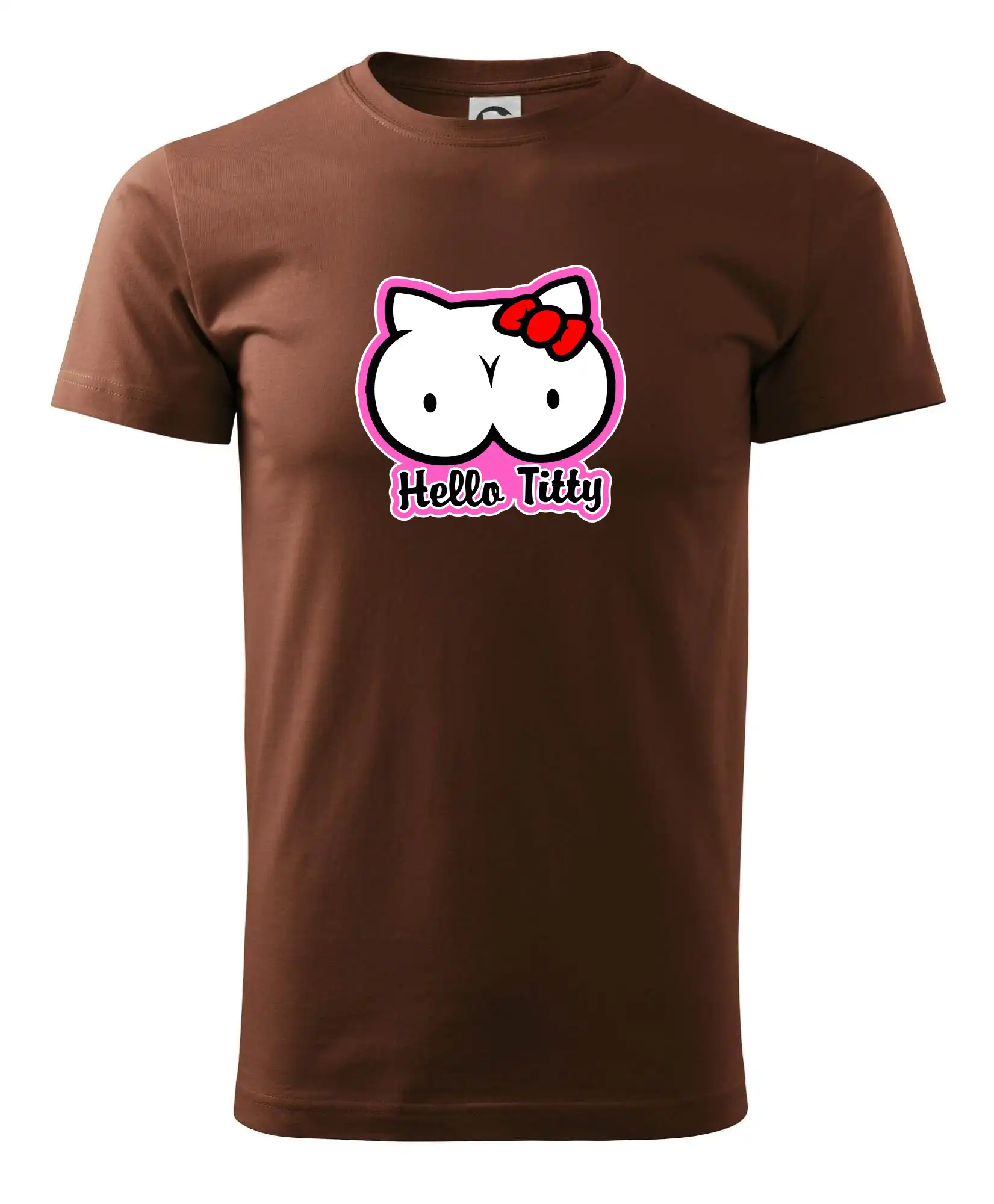 Grafické tričká - Hello titty - Pánske tričko nižšej gramáže