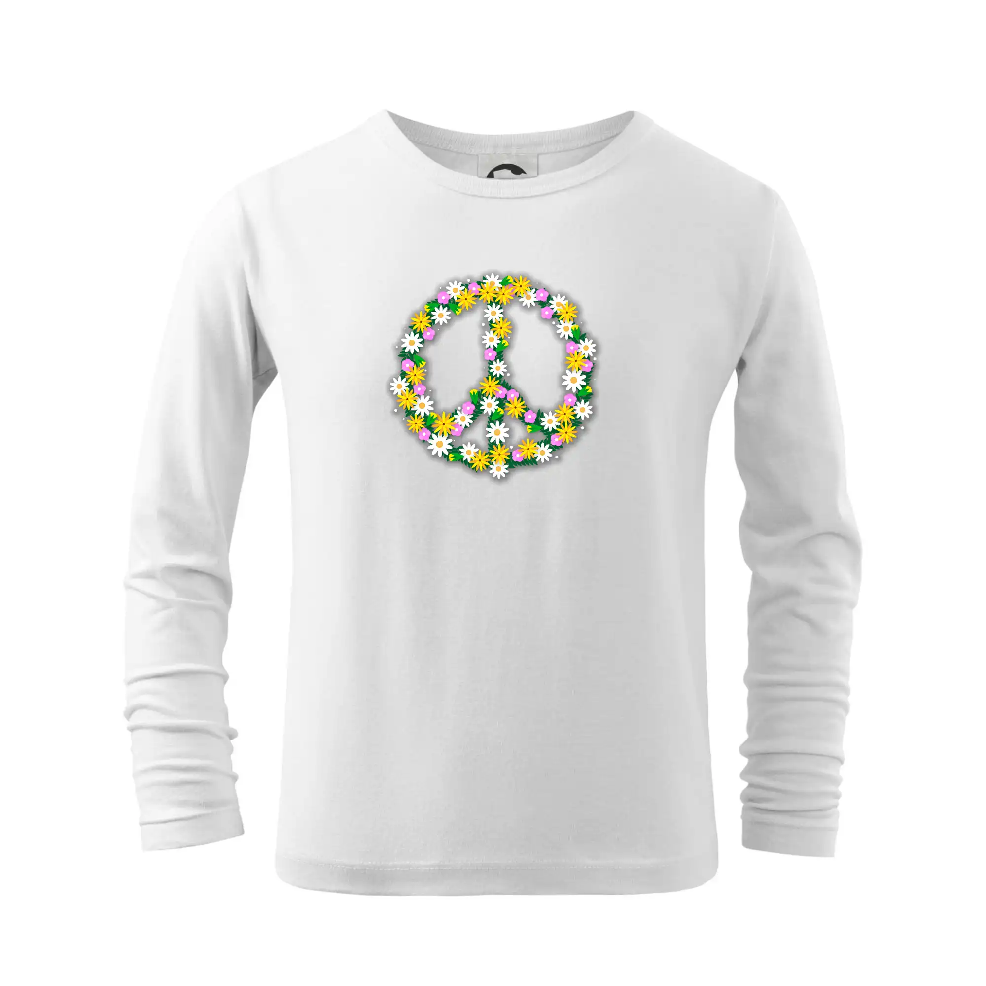 Tričká pre pohodový ľudí - Peace symbol margaréty - Tričko detské Long Sleeve