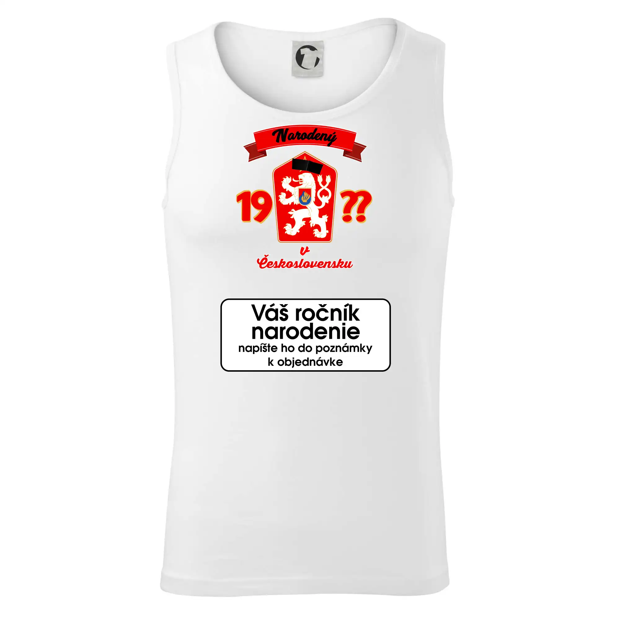 Prelepená hviezda - Narodený v Československu - vlastný ročník - Tielko pánske Core