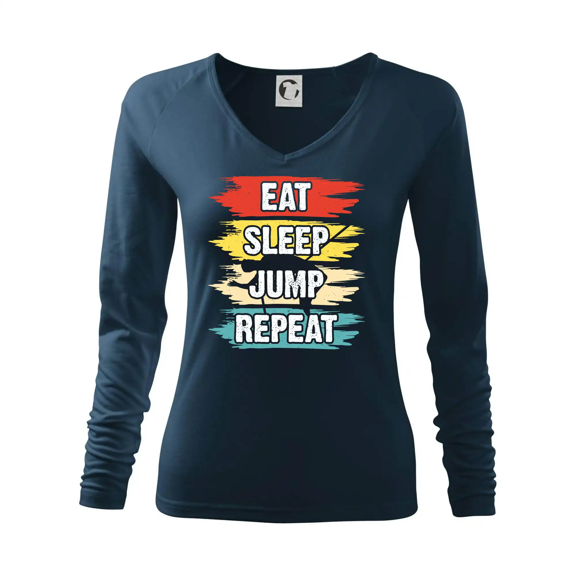 Ostatné športy - Eat sleep JUMP repeat - Tričko dámske Elegance