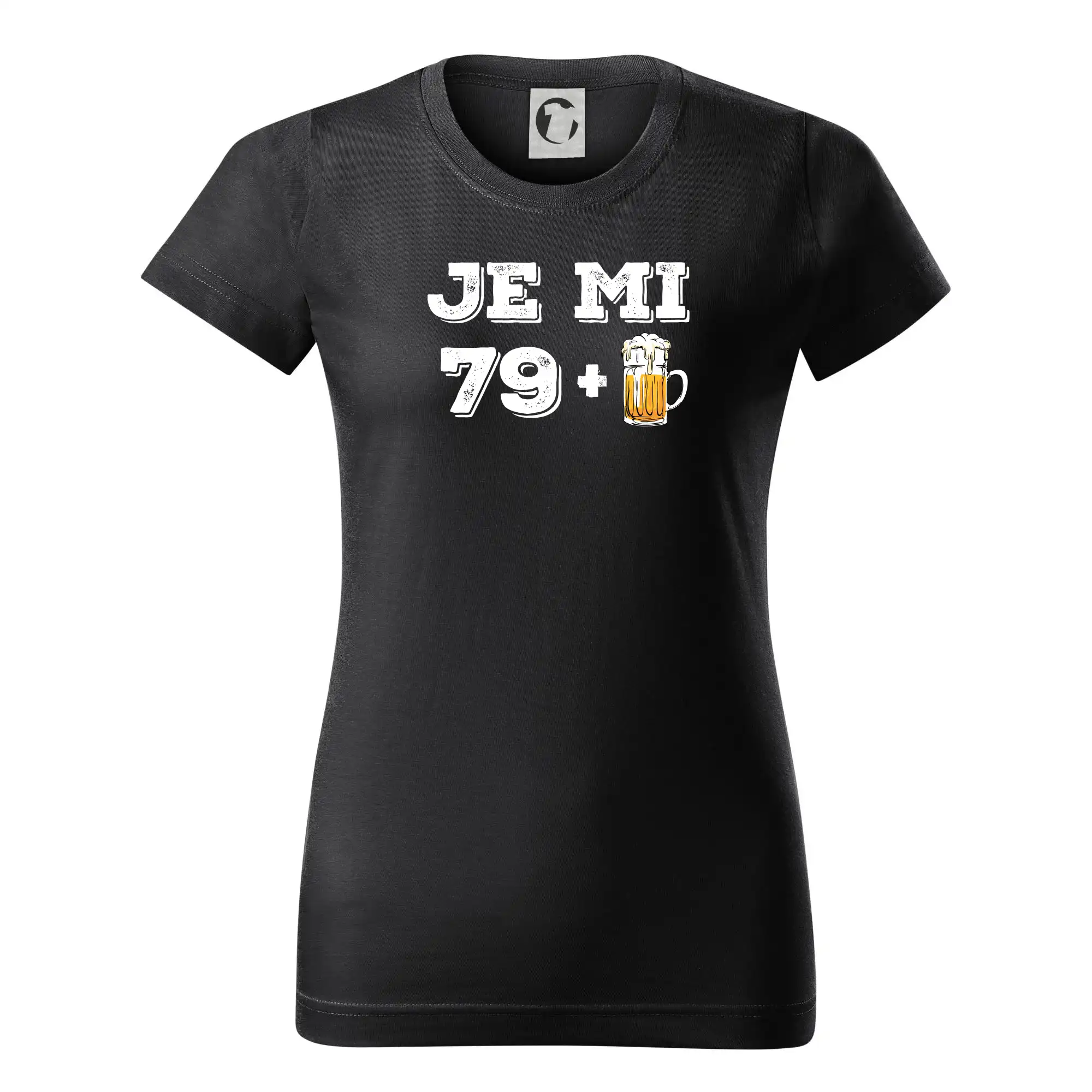 Tričko k osemdesiatinám - Je mi 80 pivo - Dámske tričko basic - ľahko voľnejšie a dlhšie