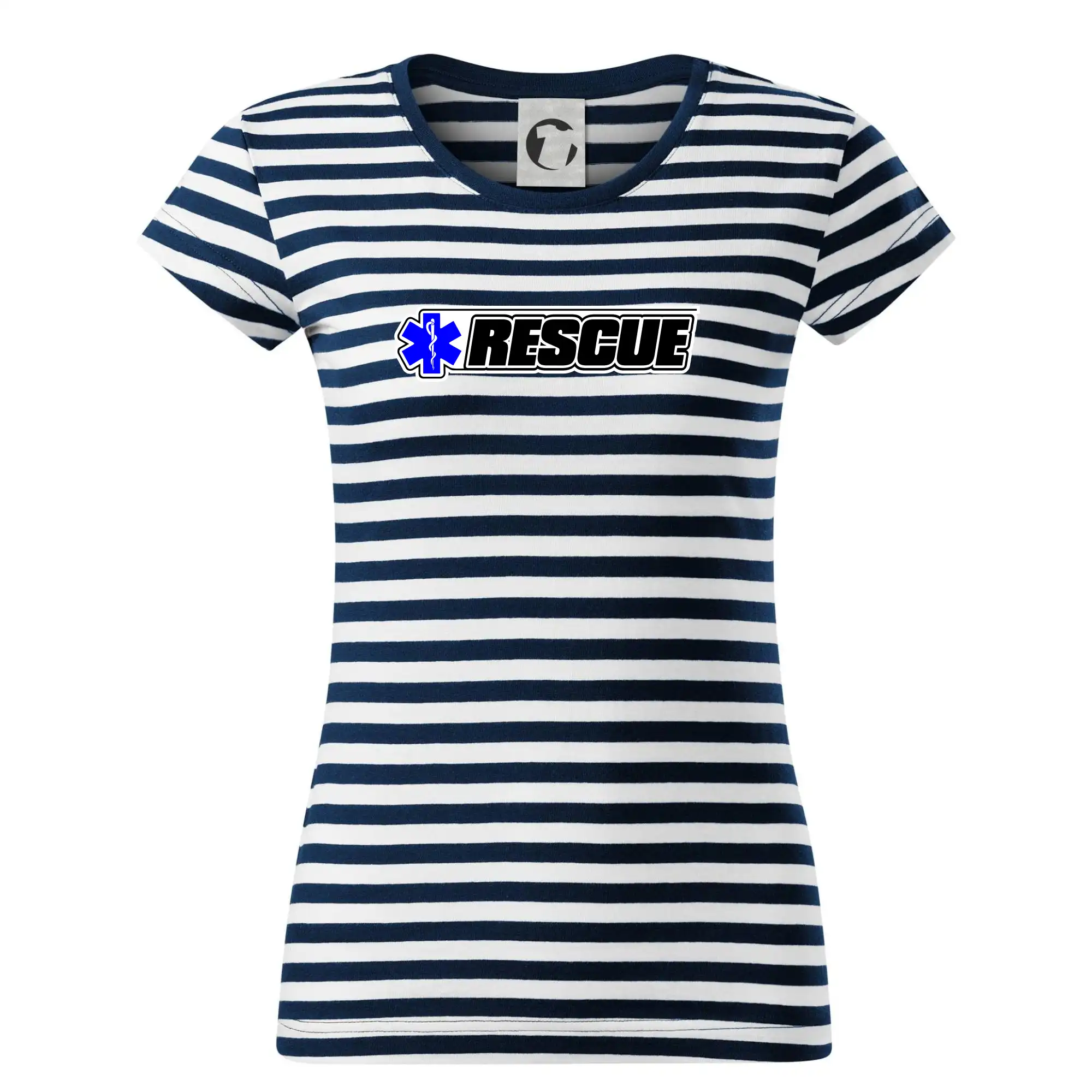 Tričká a mikiny pre záchranárov a lekárov - Kvalitné oblečenie pre zdravotníkov - Záchranár rescue kríž modrý - Tričko na vodu