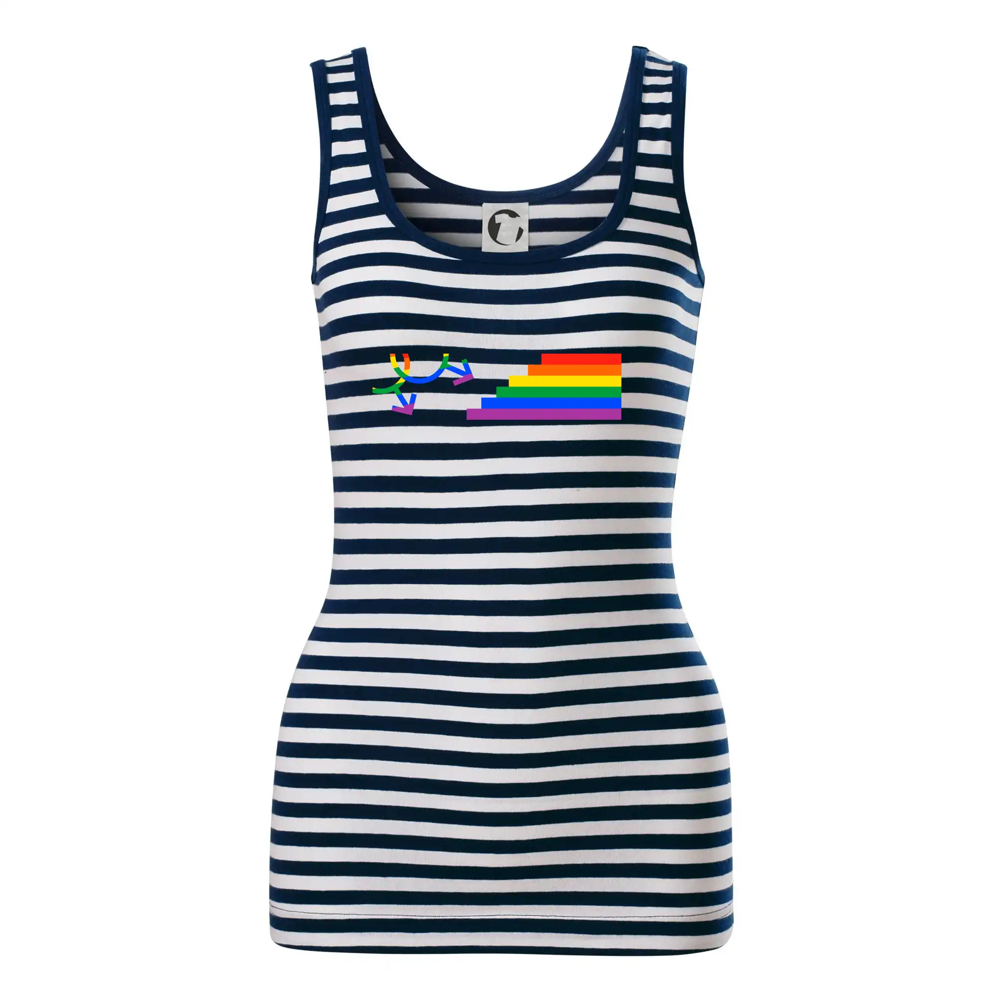 Tričká pre LGBT a Queer komunitu - Gay symbol dúha - Sailor tielko na vodu