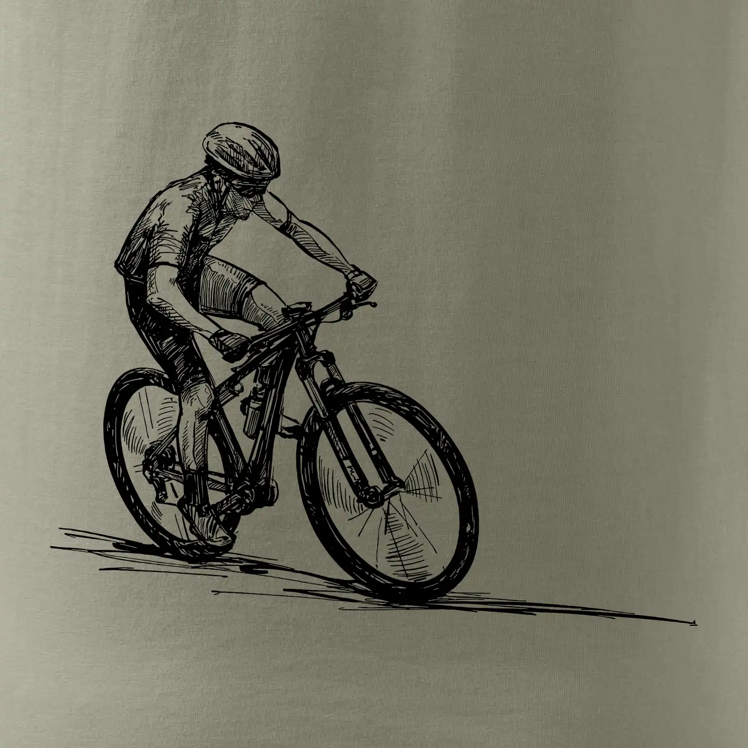 MTB kreslený cyklista