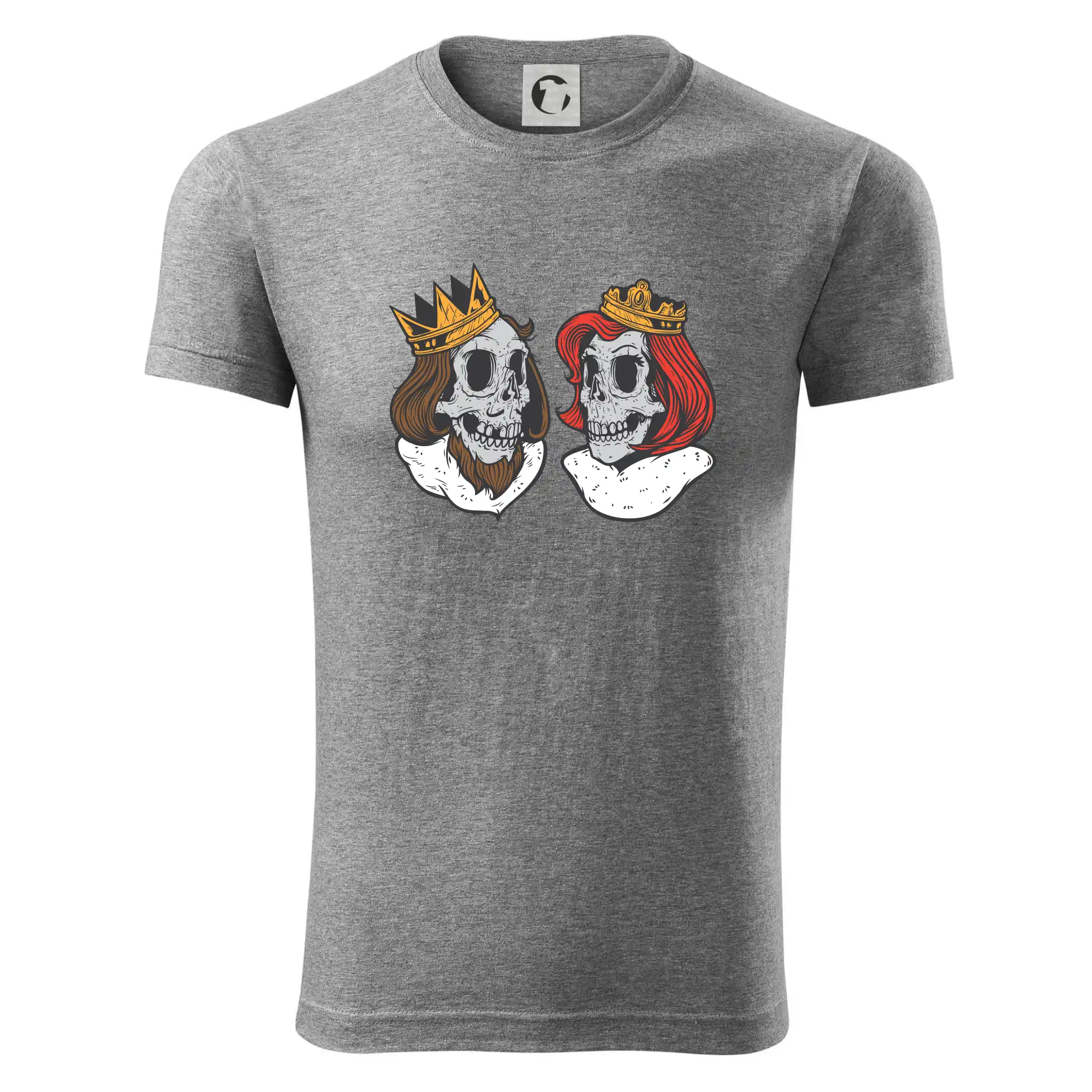 Tričká pre zamilovaných - King and queen lebky - Viper FIT - Pánske zúžené tričko