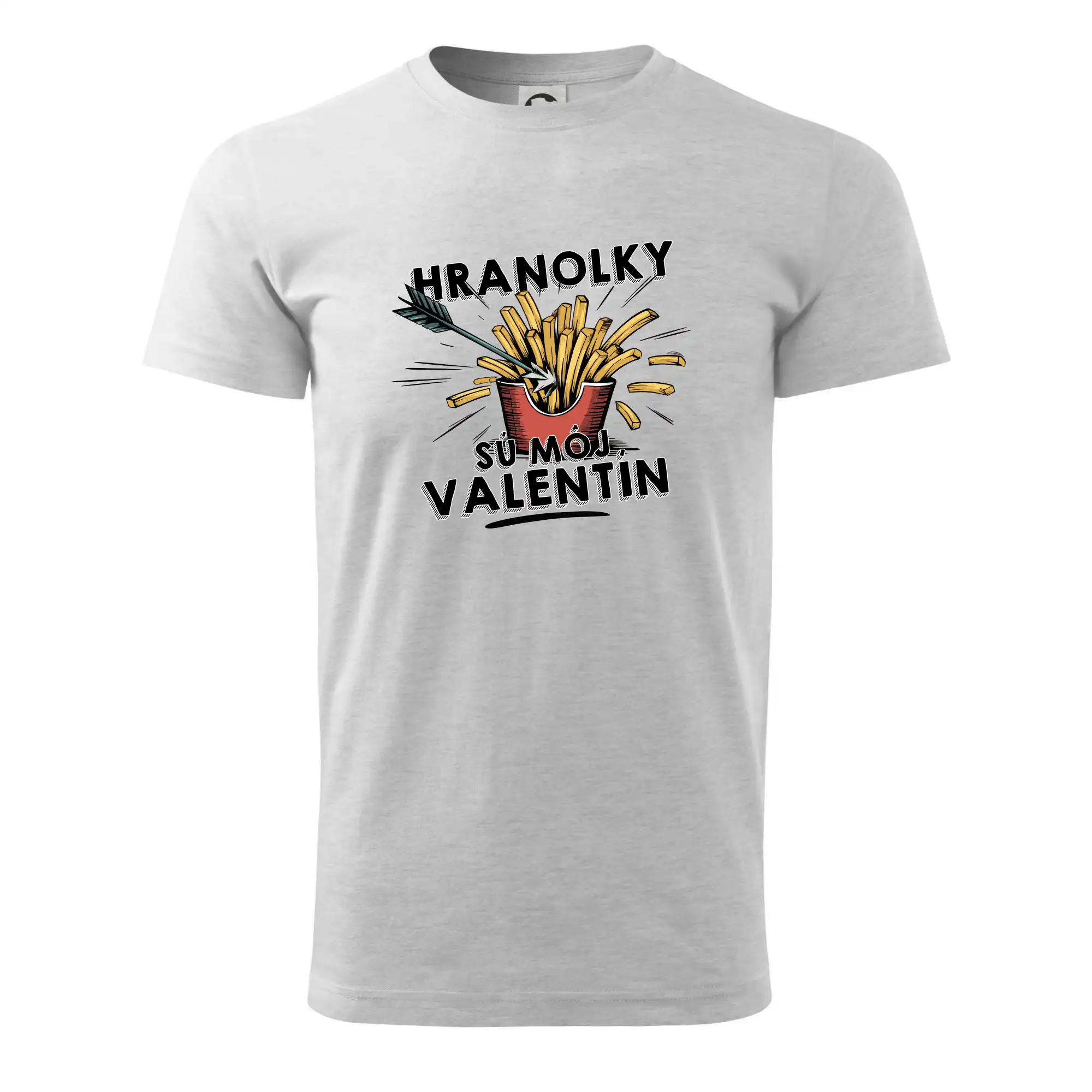 Tričká pre zamilovaných - Hranolky sú môj Valentín - Klasické pánske tričko vyššej gramáže