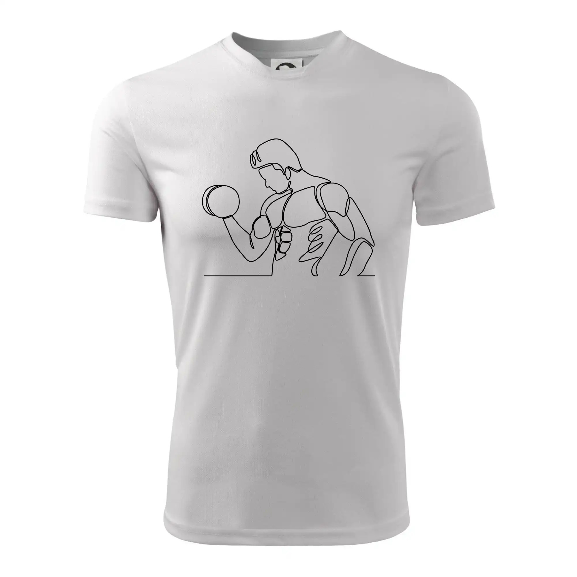 Fitness muž jedním tahem