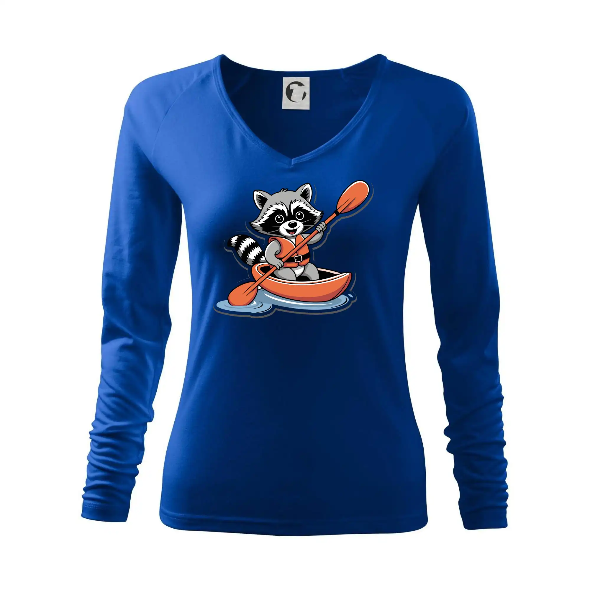 Mýval v kajaku kreslený